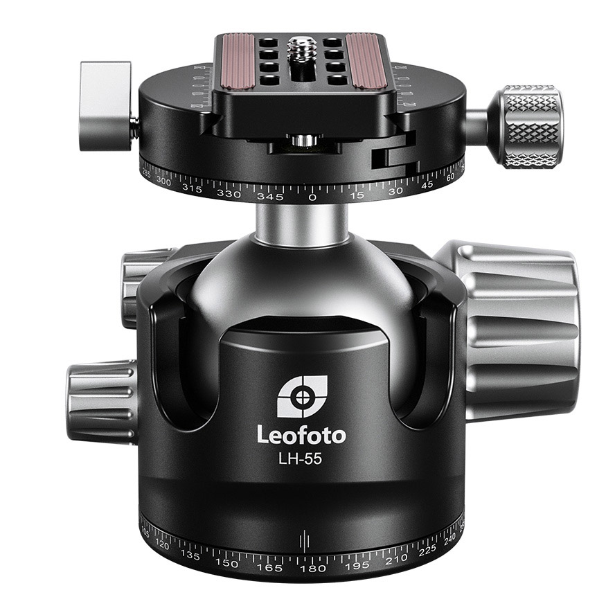 Leofoto LH-55R Kugelkopf mit Panorama-Klemme & NP-60 Kameraplatte Leofoto LH-55R Kugelkopf mit Panorama-Klemme & NP-60 Kameraplatte