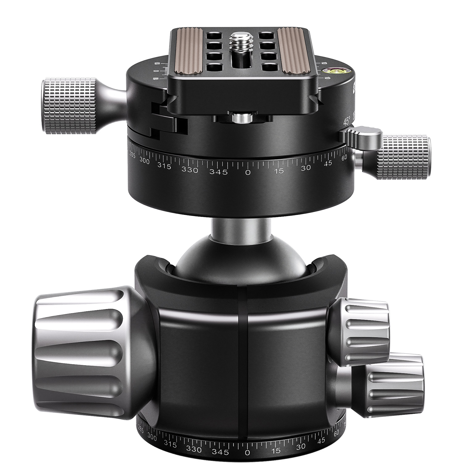 Leofoto LH-40PR Kugelkopf mit Doppelpanoramateller & Rastfunktion Leofoto LH-40PR Kugelkopf mit Doppelpanoramateller & Rastfunktion