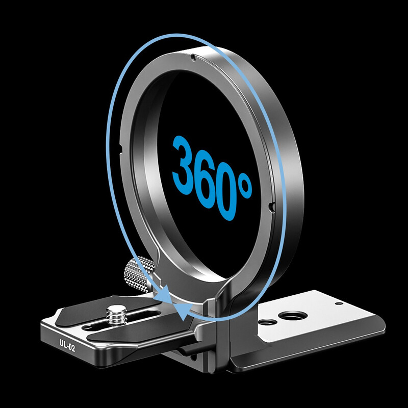 Leofoto UL-02 Schwarz Universal-L-Winkel incl. Schelle Leofoto UL-02 Schwarz Universal-L-Winkel incl. Schelle