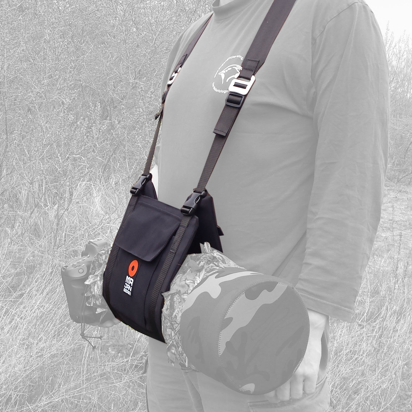 MR JAN GEAR Lens Carrier System, Tragesystem für lange Teleobjektive schwarz MR JAN GEAR Lens Carrier System, Tragesystem für lange Teleobjektive schwarz