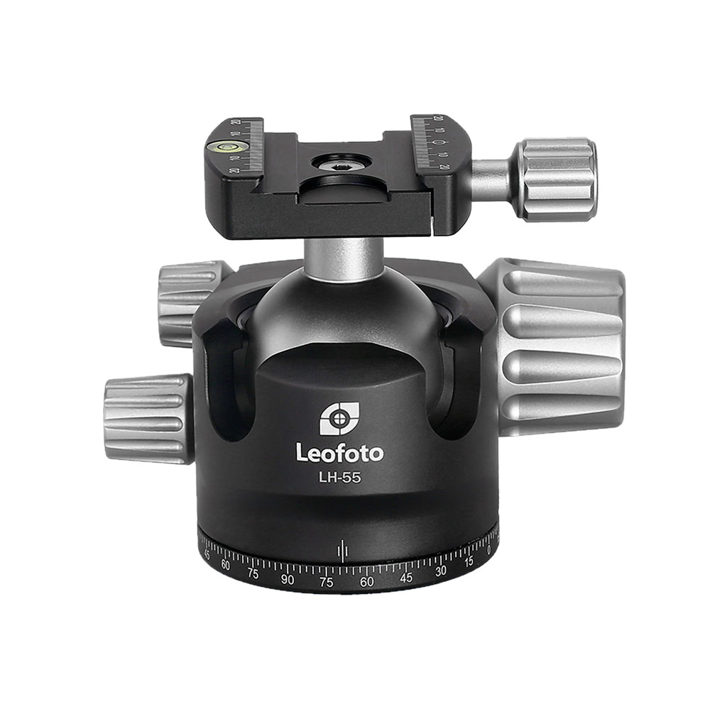 Leofoto LH-55 Kugelkopf mit QP-70 Kameraplatte Leofoto LH-55 Kugelkopf mit QP-70 Kameraplatte