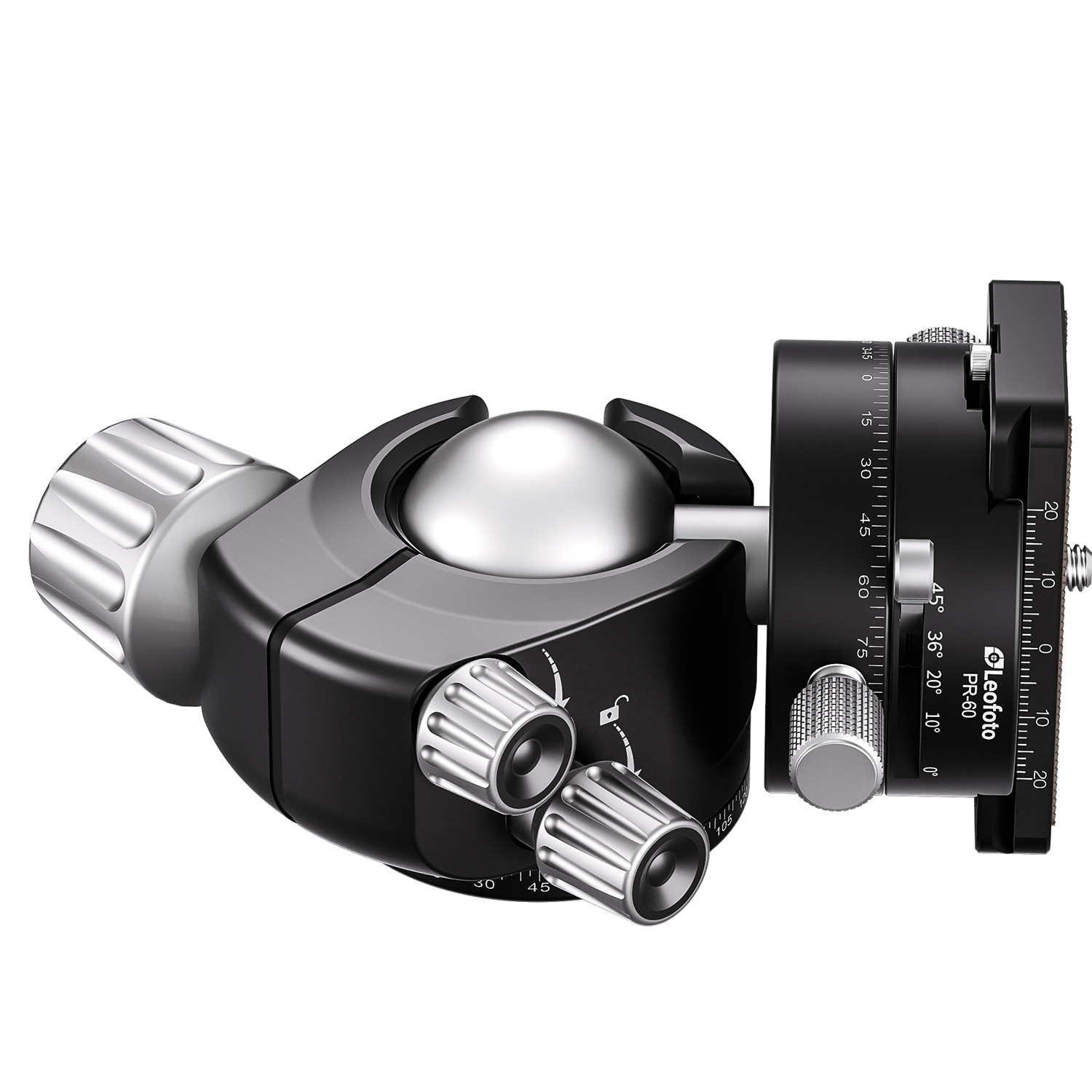 Leofoto LH-40PR Kugelkopf mit Doppelpanoramateller & Rastfunktion Leofoto LH-40PR Kugelkopf mit Doppelpanoramateller & Rastfunktion