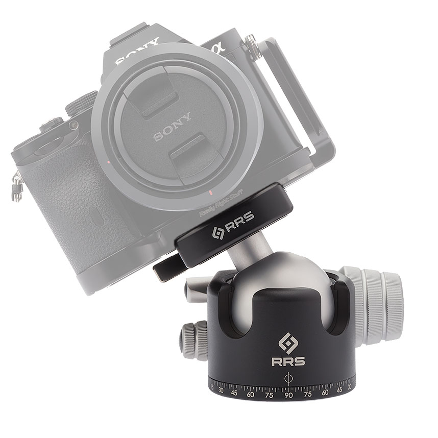 Really Right Stuff BH-55 LR - Kugelkopf mit B2 LR II Schnellwechselklemme mit Klemmhebel Really Right Stuff BH-55 LR - Kugelkopf mit B2 LR II Schnellwechselklemme mit Klemmhebel