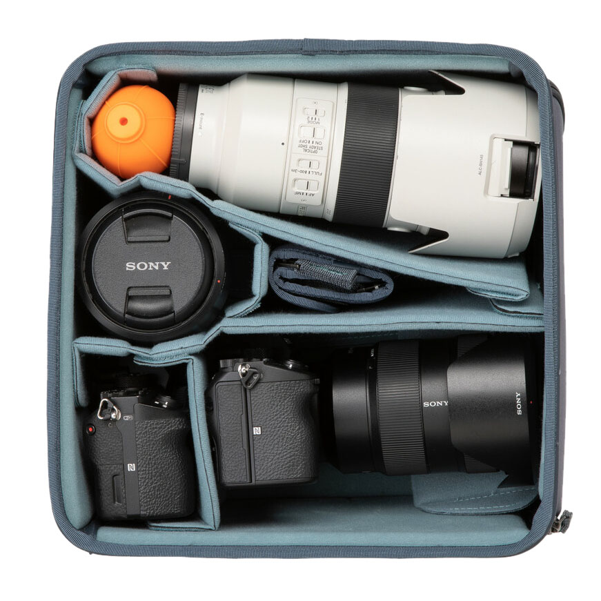 Shimoda Core Unit Medium DSLR V2 Modul-Einsatz Usage example (accessories shown are not included in the scope of delivery)