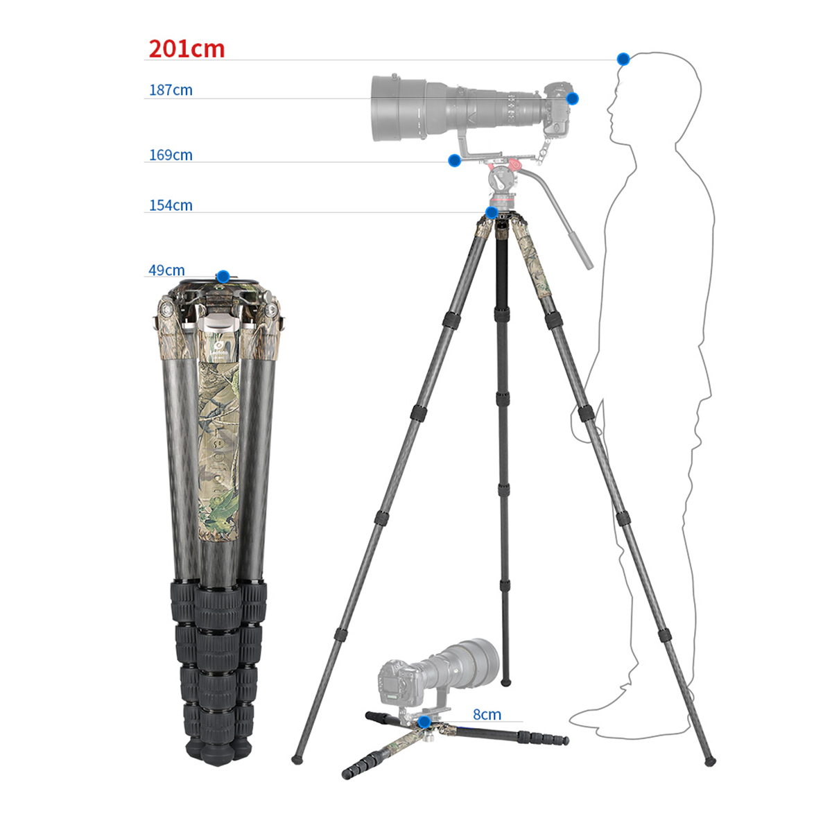 Leofoto LM-365C Camo Summit Karbon-Stativ Leofoto LM-365C Camo Summit Karbon-Stativ