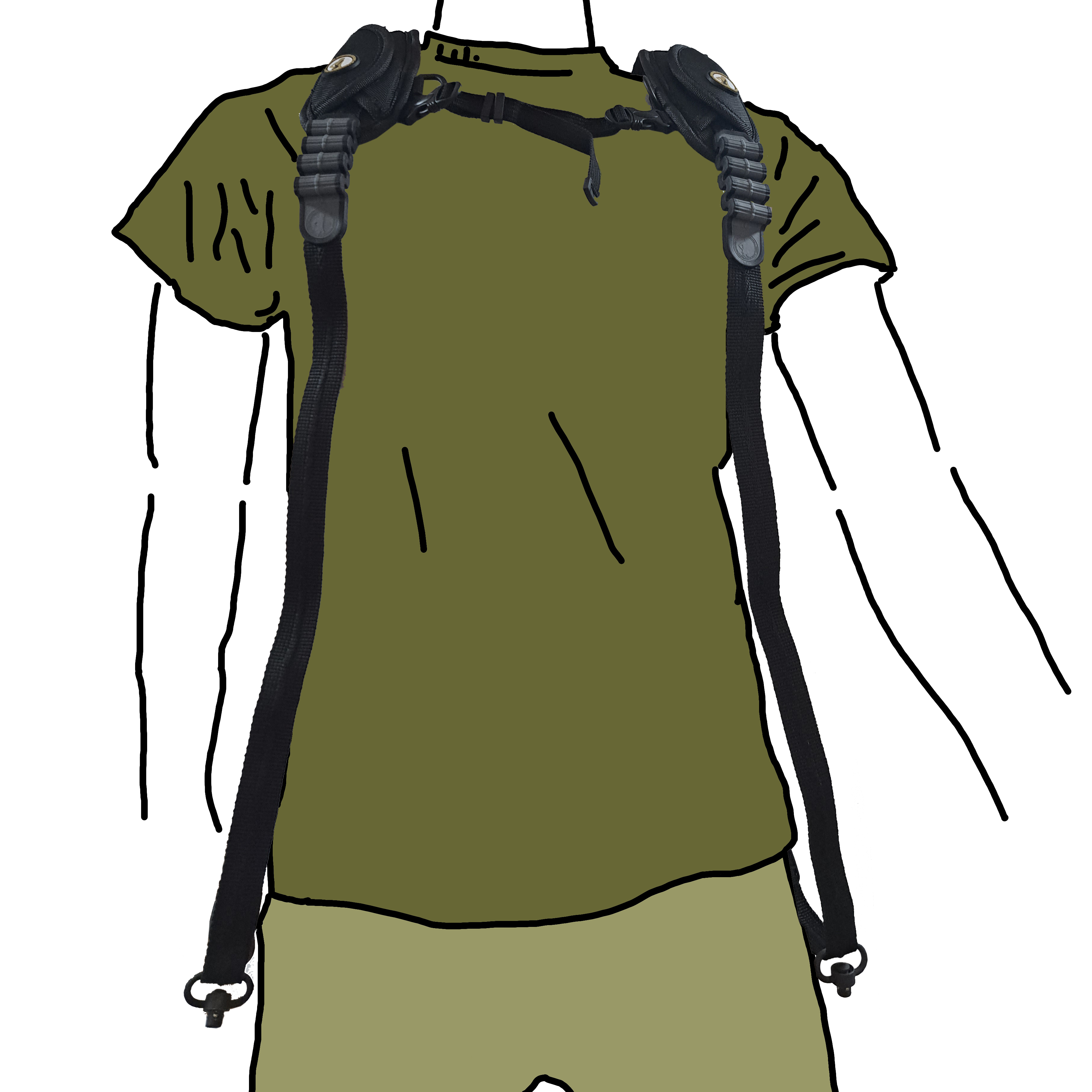 QD-Set: SUN-SNIPER Rotaball DPH - DOUBLE-PLUS-HARNESS mit 2 x Magpul QD Adapter QD-Set: SUN-SNIPER Rotaball DPH - DOUBLE-PLUS-HARNESS mit 2 x Magpul QD Adapter