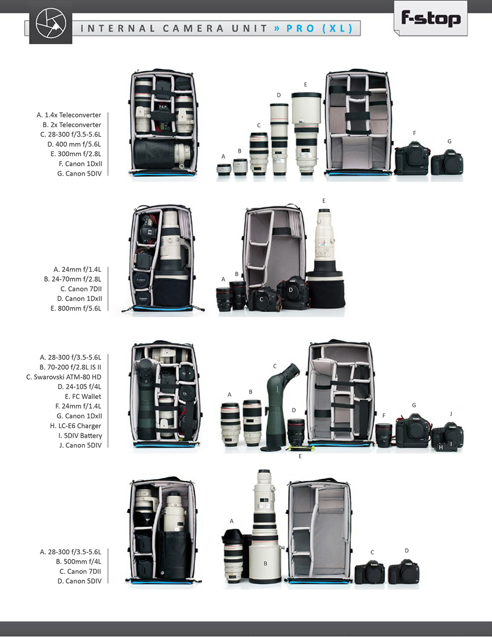 f-stop ICU Pro XL Kameratascheneinsatz f-stop ICU Pro XL Kameratascheneinsatz
