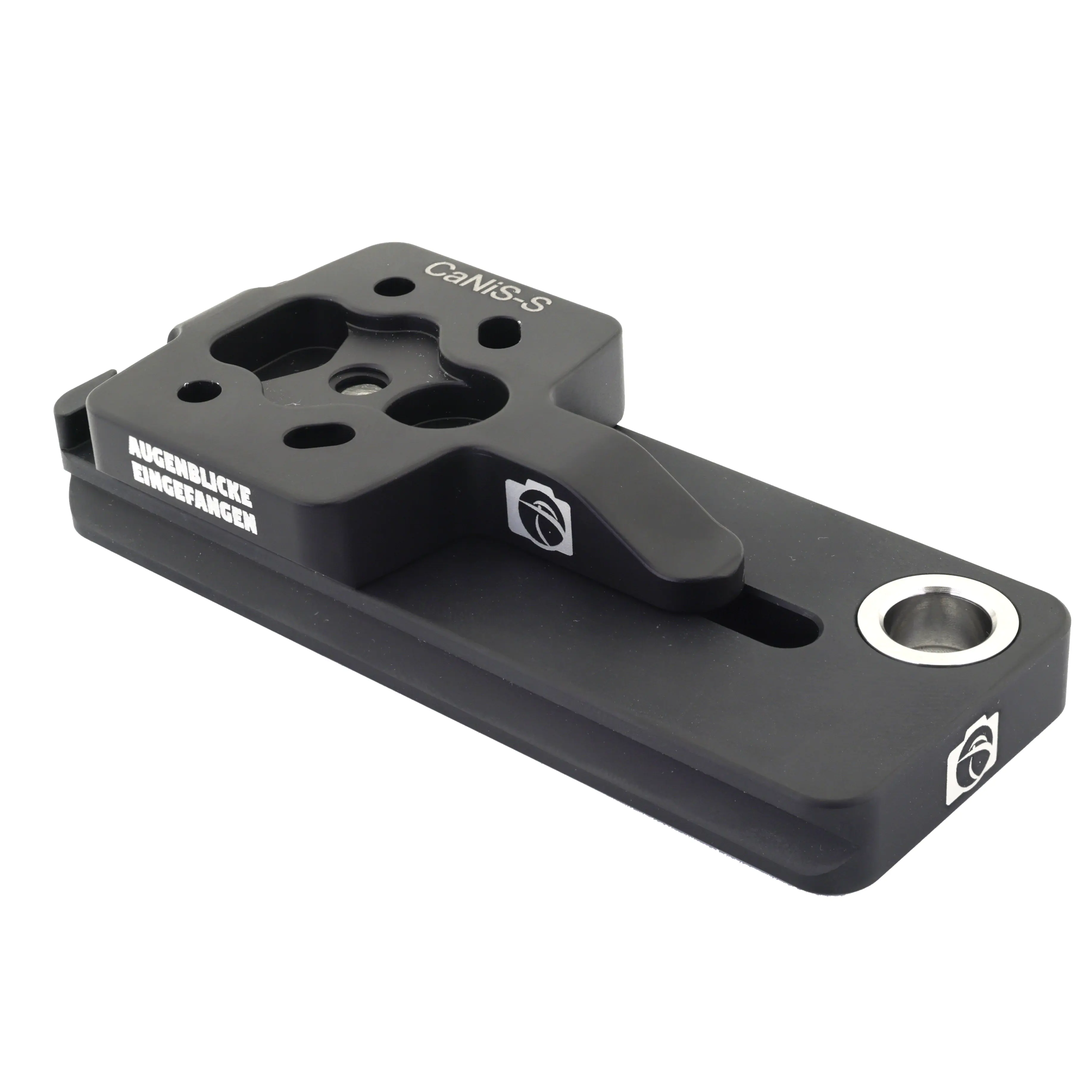 Modularer flacher Ersatzfuß CaNiS-SC 100 für Teleobjektive Nikon-Canon-Sony-Sigma