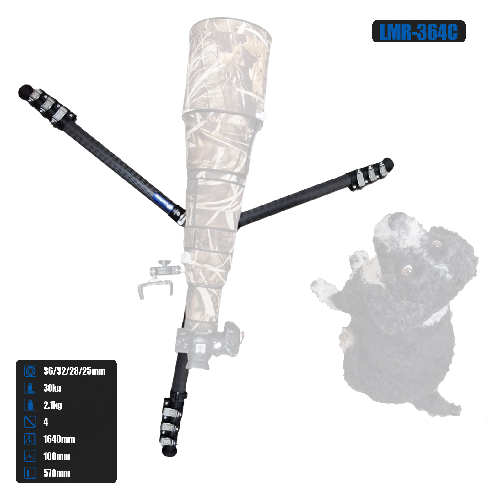 Leofoto LMR-364C Rapid Summit Karbon-Stativ mit Flip-Lock Leofoto LMR-364C Rapid Summit Karbon-Stativ mit Flip-Lock