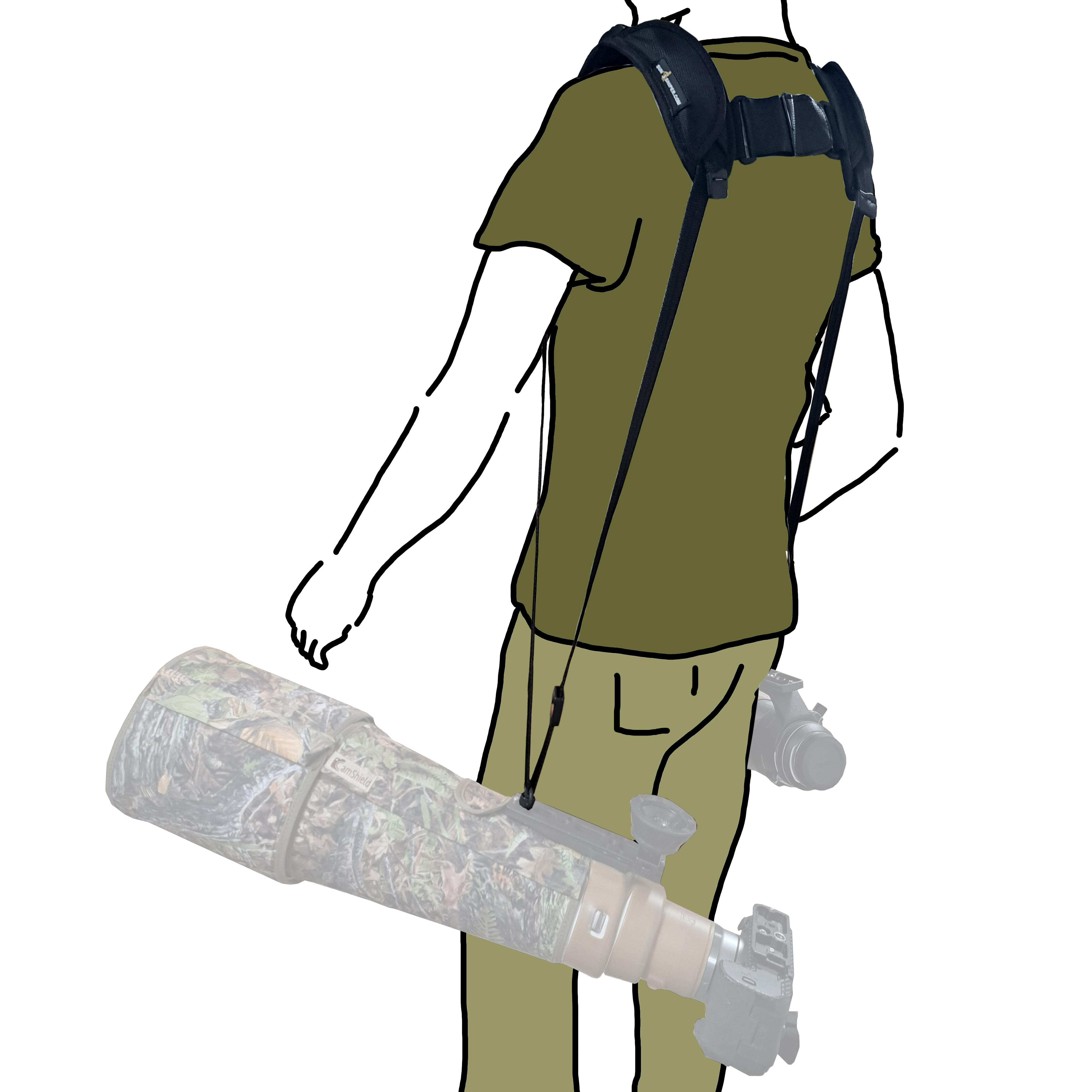 QD-Set: SUN-SNIPER Rotaball DPH - DOUBLE-PLUS-HARNESS mit 2 x Magpul QD Adapter QD-Set: SUN-SNIPER Rotaball DPH - DOUBLE-PLUS-HARNESS mit 2 x Magpul QD Adapter