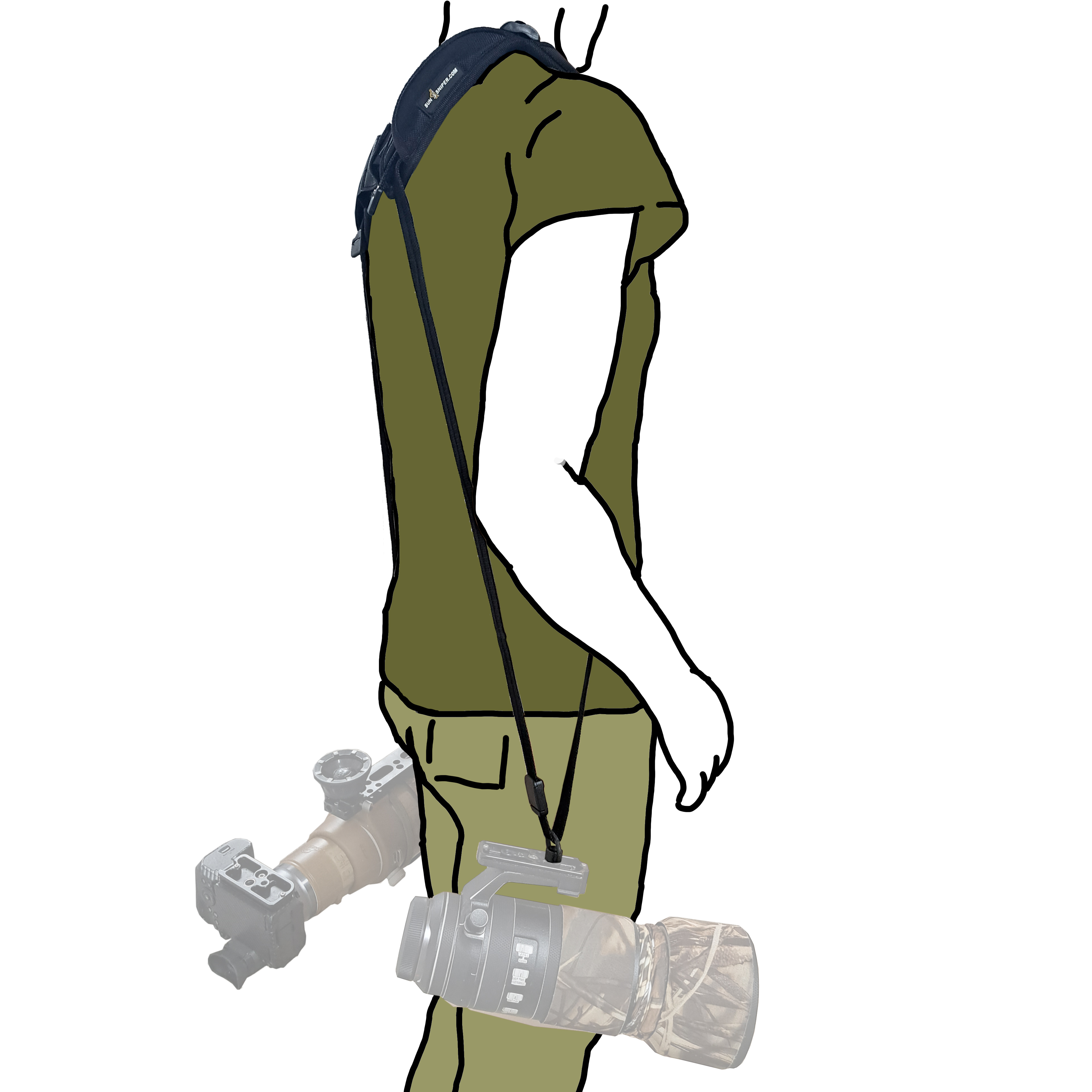 QD-Set: SUN-SNIPER Rotaball DPH - DOUBLE-PLUS-HARNESS mit 2 x Magpul QD Adapter QD-Set: SUN-SNIPER Rotaball DPH - DOUBLE-PLUS-HARNESS mit 2 x Magpul QD Adapter