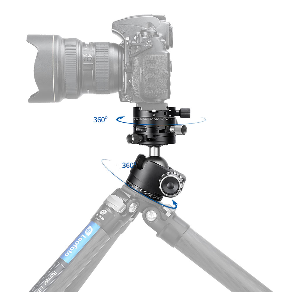 Leofoto LH-40GR Kugelkopf mit G2 Panorama-Getriebeneiger Leofoto LH-40GR Kugelkopf mit G2 Panorama-Getriebeneiger