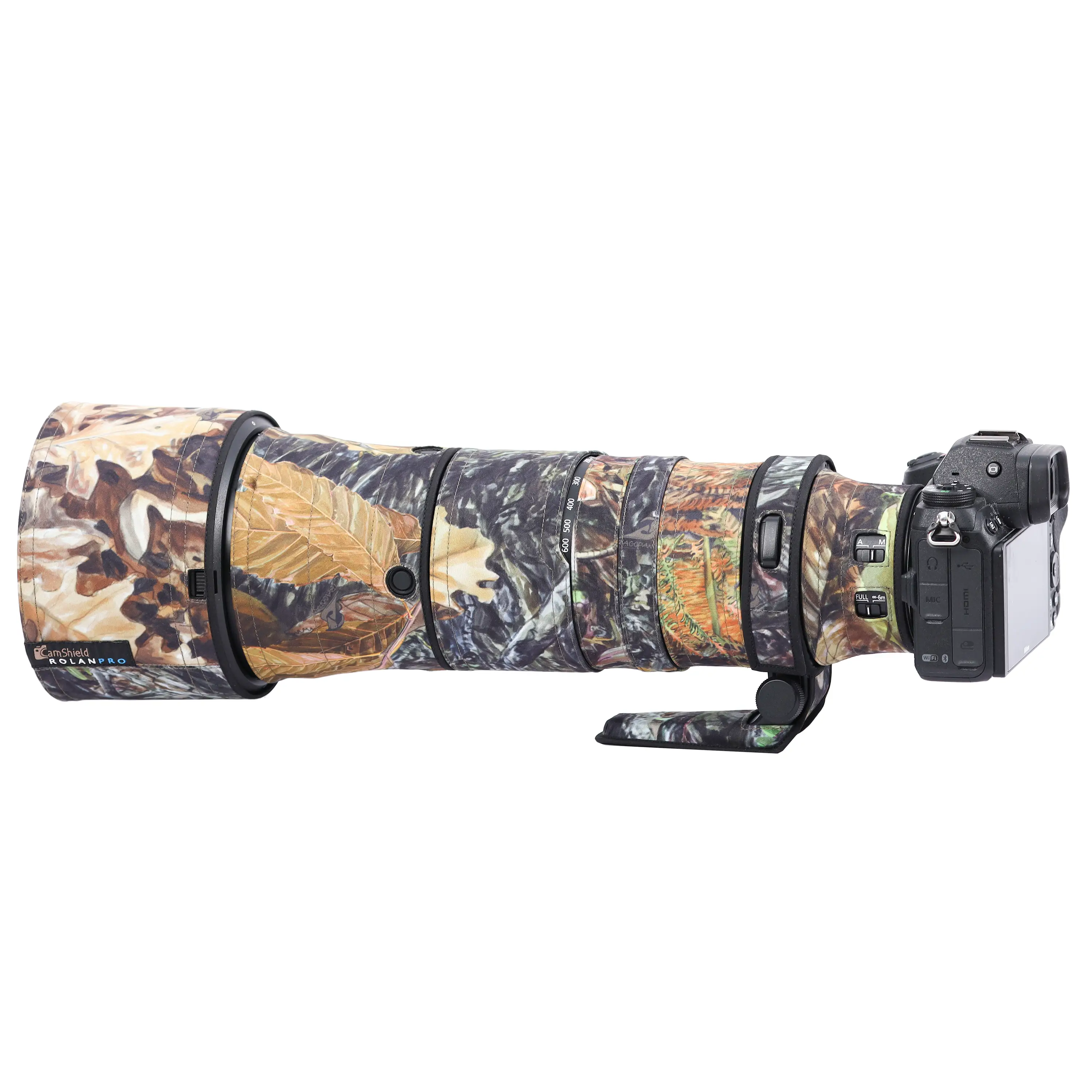ROLANPRO Cover für Nikon Z 180-600mm f/5.6-6.3 VRS Tarnfarben & Waterproof