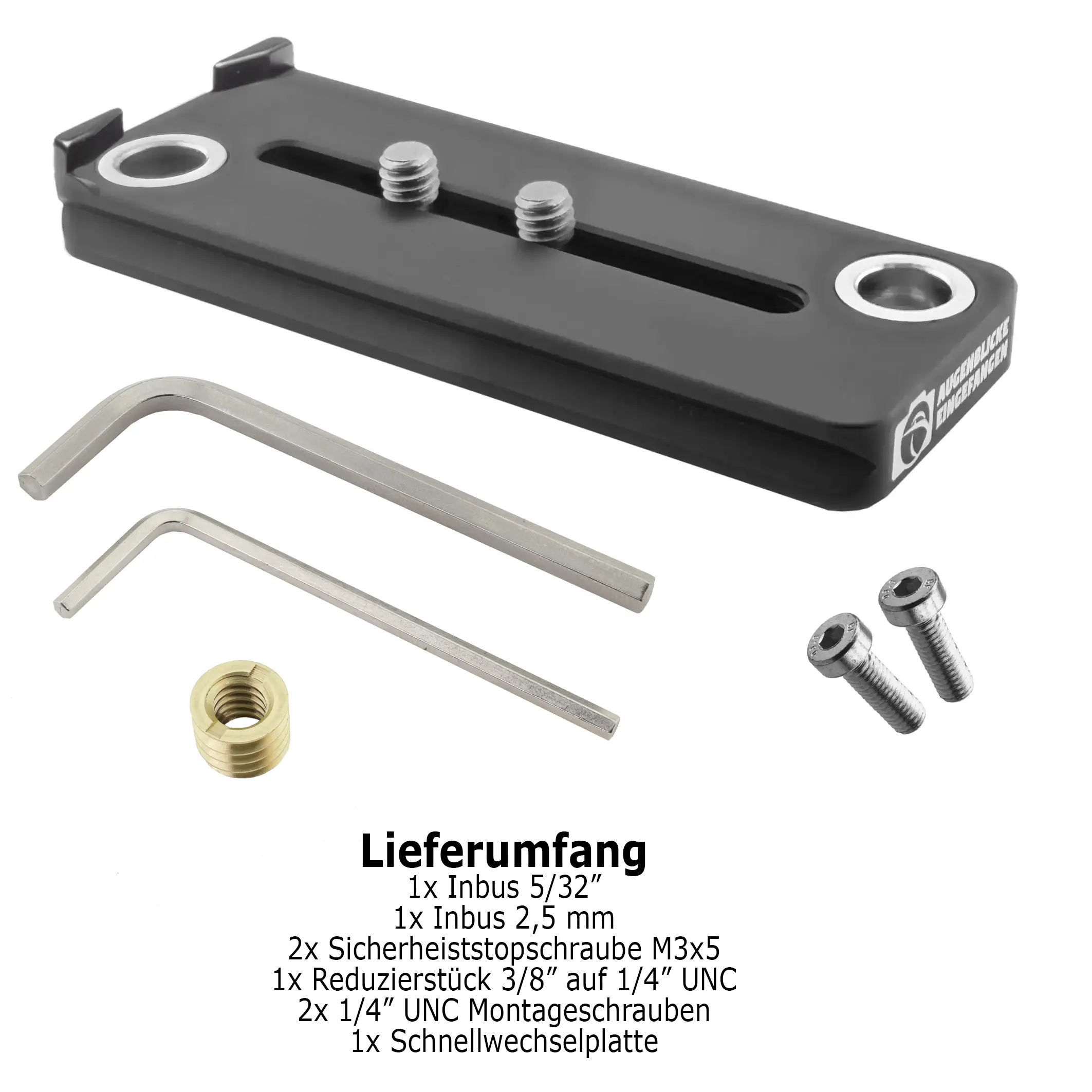 Objektivplatte Universal OP-100 (100 mm) mit 2 x QD-Aufnahme Objektivplatte Universal OP-100 (100 mm) mit 2 x QD-Aufnahme