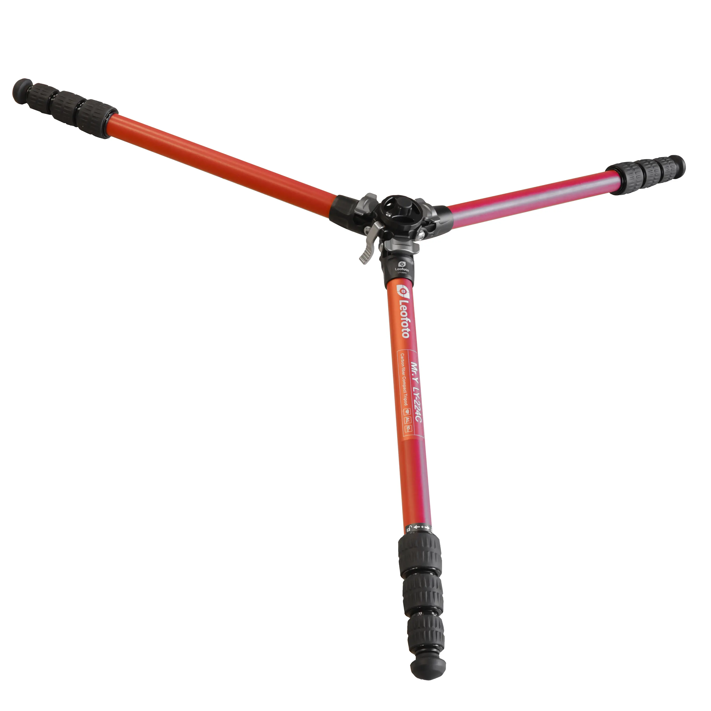Leofoto LY-224C Karbon-Stativ + LH-25R Y Red Leofoto LY-224C Karbon-Stativ + LH-25R Y Red