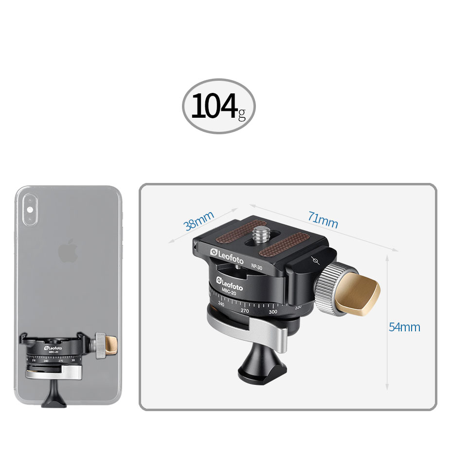 Leofoto MBC-20 Mini Kugelkopf mit Panoramaklemme Leofoto MBC-20 Mini Kugelkopf mit Panoramaklemme