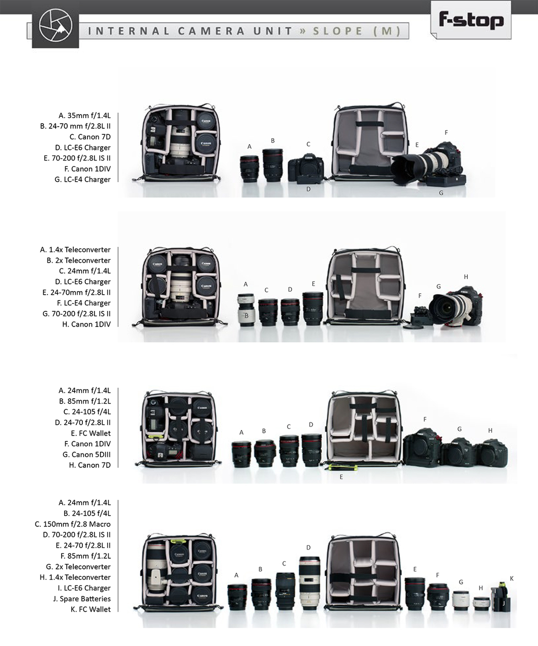 f-stop ICU Slope Medium Kameratascheneinsatz f-stop ICU Slope Medium Kameratascheneinsatz
