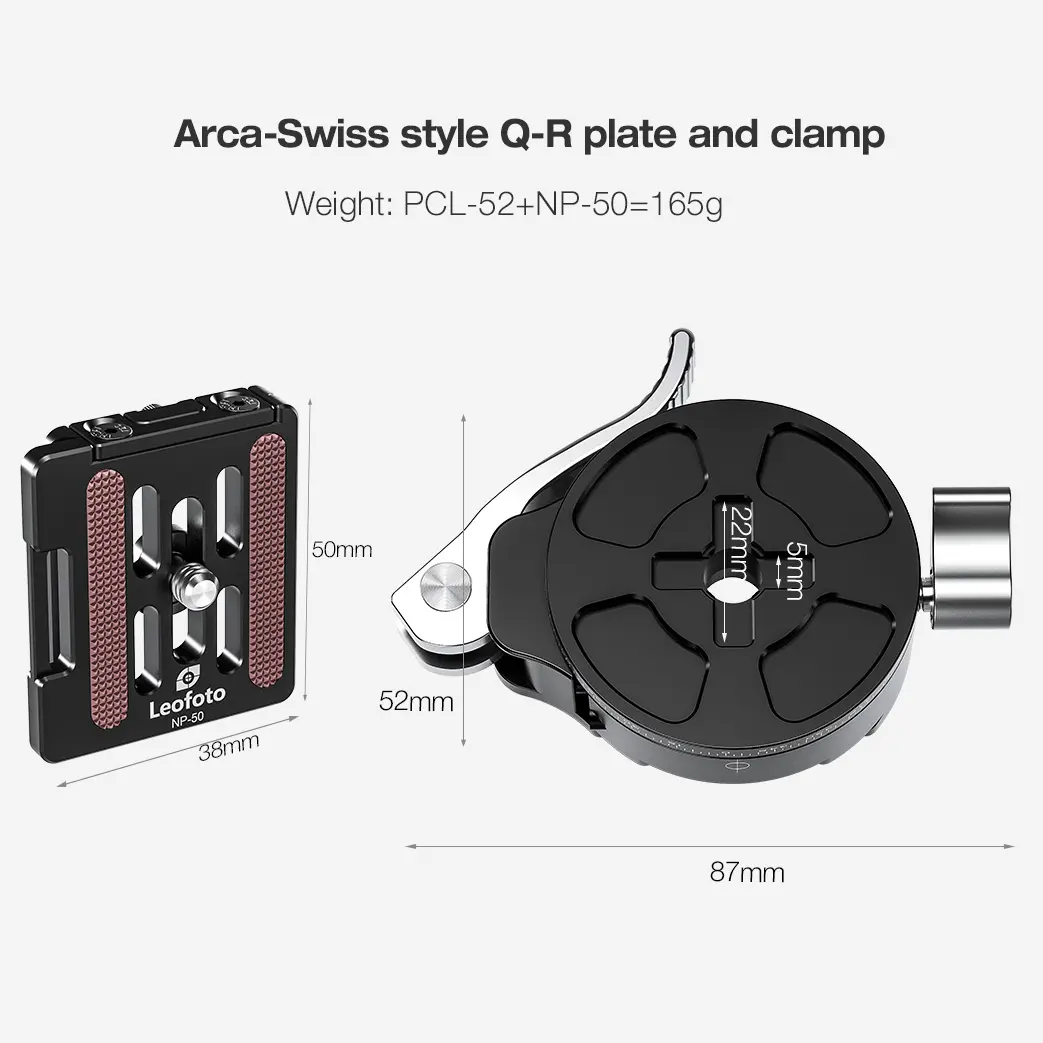 Leofoto PCL-52 Panorama-Schnellwechselkupplung mit Schnellwechselplatte Leofoto PCL-52 Panorama-Schnellwechselkupplung mit Schnellwechselplatte