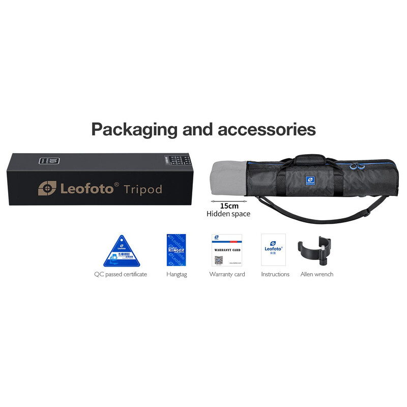 Leofoto LVM-323C Manba Karbon Stativ mit integrierter Nivellierung Leofoto LVM-323C Manba Karbon Stativ mit integrierter Nivellierung