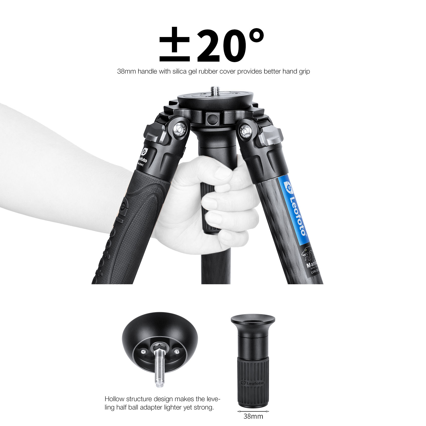 Leofoto LVM-324C Manba Karbon Stativ mit integrierter Nivellierung Leofoto LVM-324C Manba Karbon Stativ mit integrierter Nivellierung