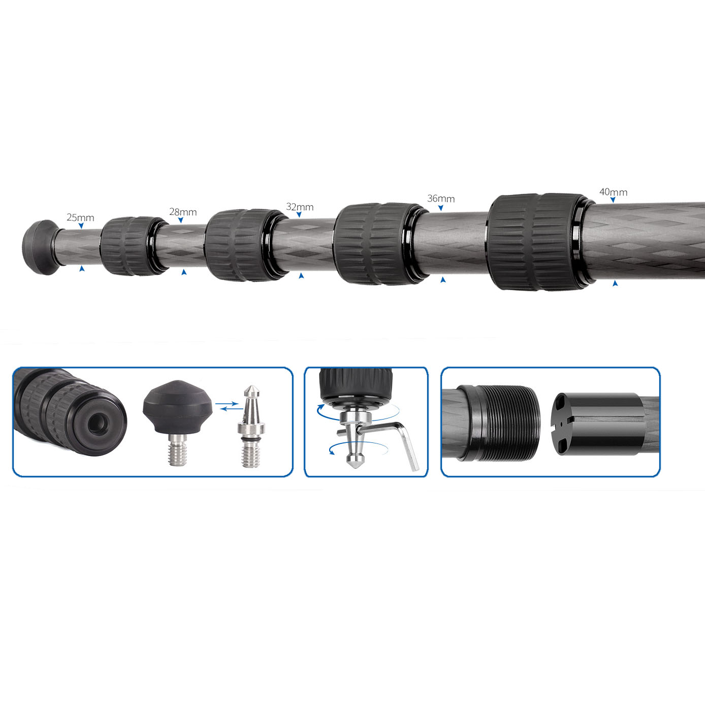 Leofoto LM-405C Summit Karbon-Stativ Leofoto LM-405C Summit Karbon-Stativ