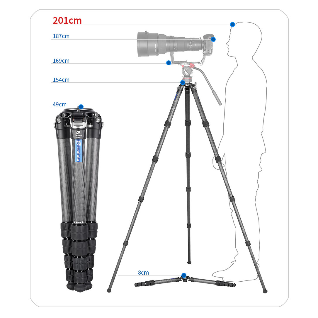 Leofoto LM-365C Summit Karbon-Stativ Leofoto LM-365C Summit Karbon-Stativ