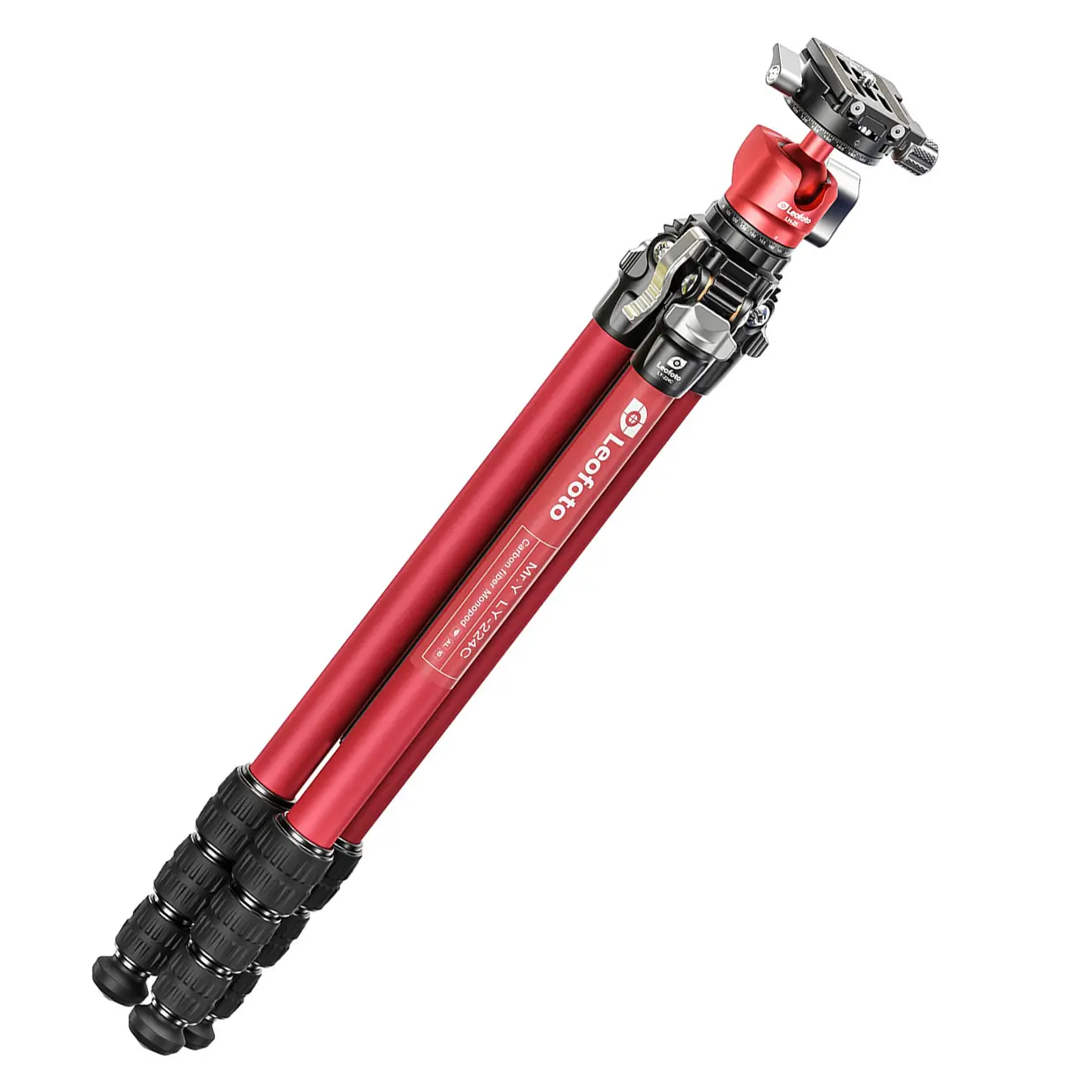 Leofoto LY-224C Karbon-Stativ + LH-25R Y Red Leofoto LY-224C Karbon-Stativ + LH-25R Y Red