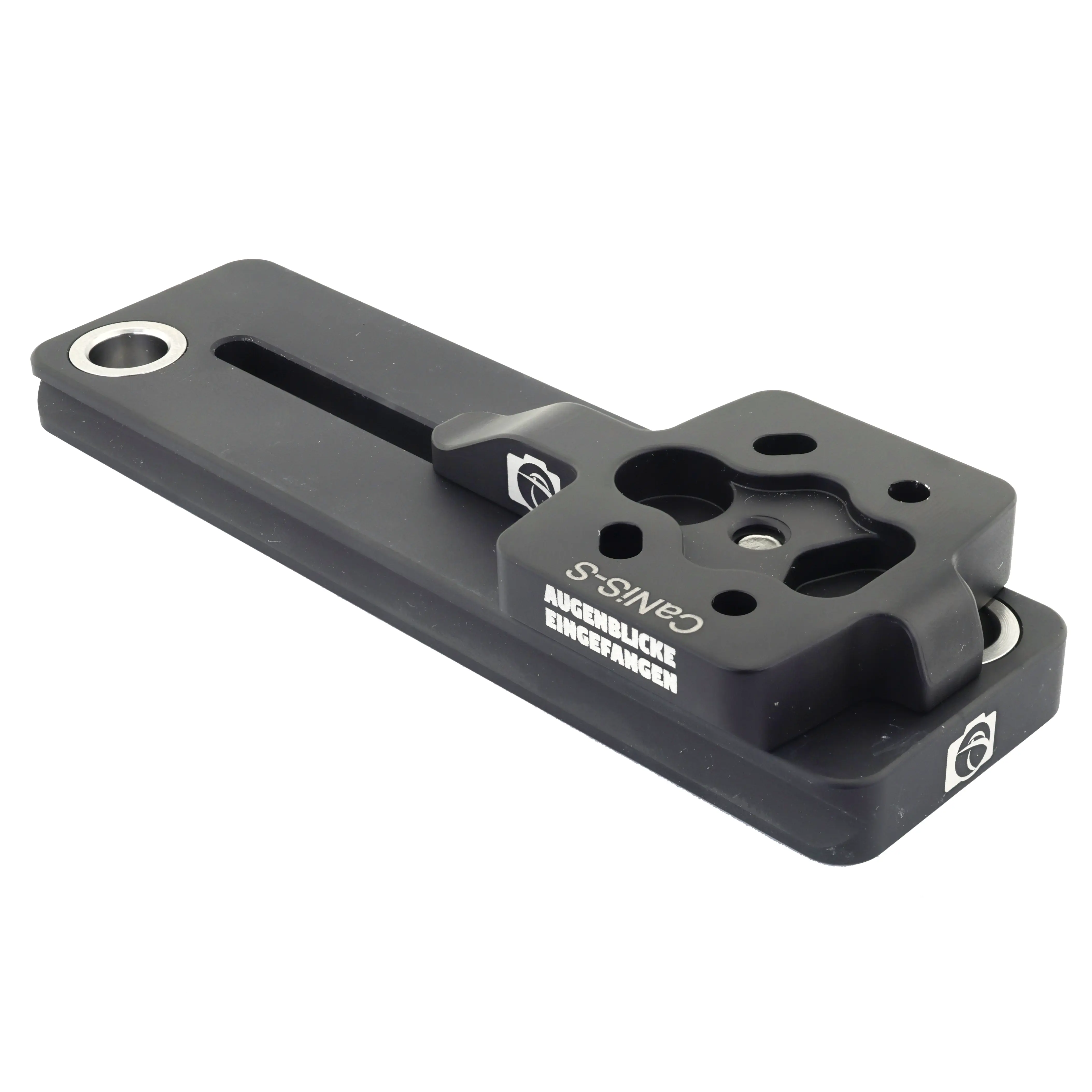 Modularer flacher Objektiv-Ersatzfuß CaNiS-S 130 für Teleobjektive von Nikon-Canon-Sony-Sigma Modularer flacher Objektiv-Ersatzfuß CaNiS-S 130 für Teleobjektive von Nikon-Canon-Sony-Sigma