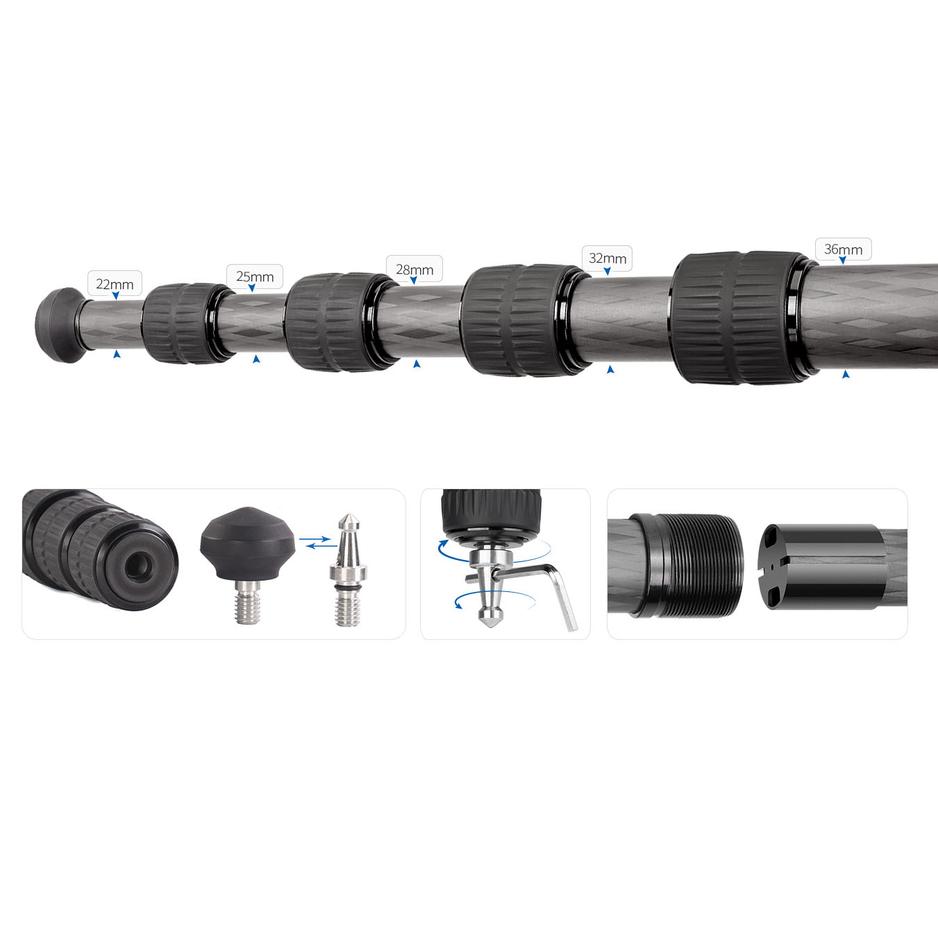 Leofoto LM-365C Camo Summit Karbon-Stativ Leofoto LM-365C Camo Summit Karbon-Stativ