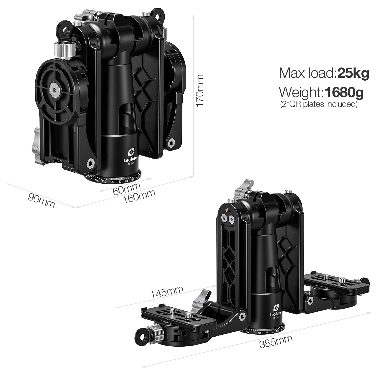 Leofoto DPG-1 Doppel-Tele-Neiger Leofoto DPG-1 Doppel-Tele-Neiger