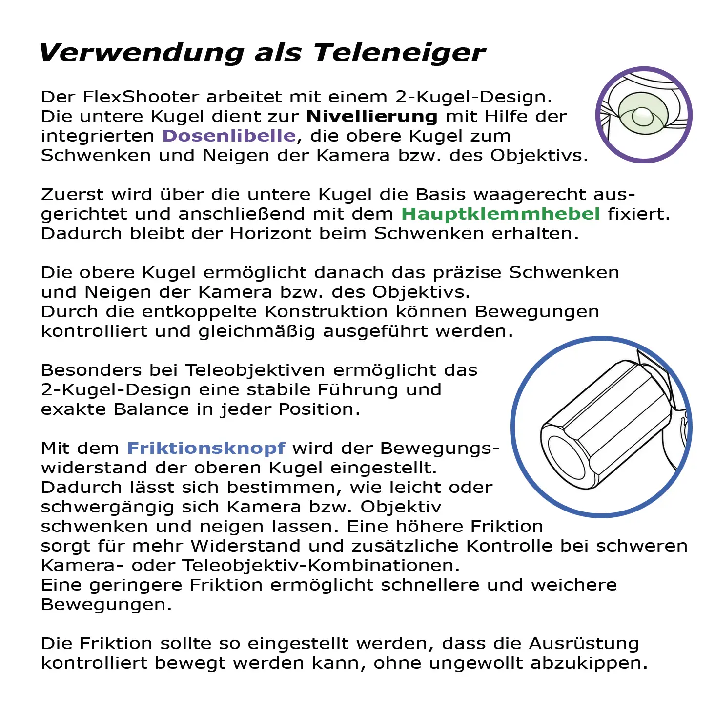 FAQ sulla testa del treppiede Flexshooter