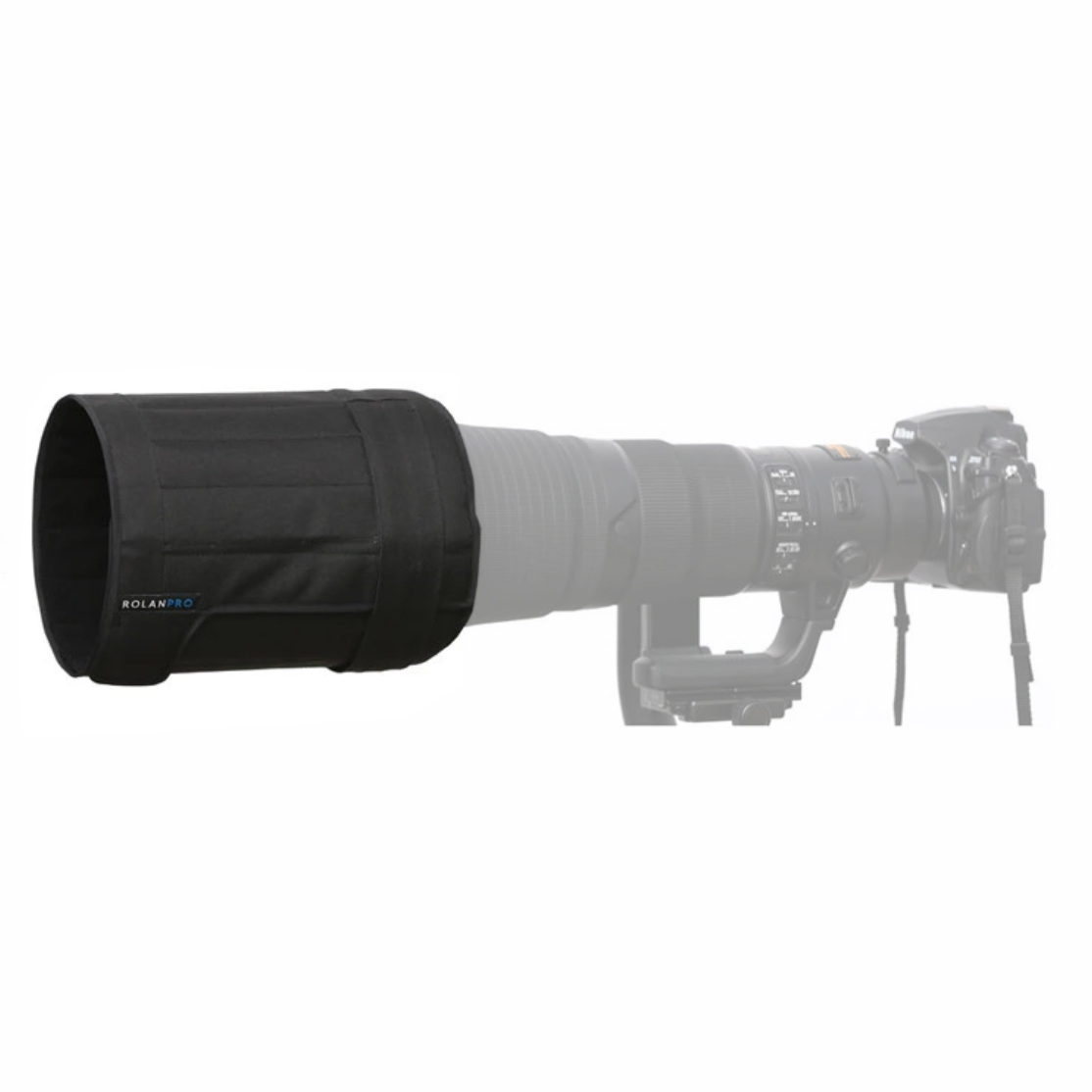 ROLANPRO Gegenlichtblende für Teleobjektive (rollbar) - L- Schwarz