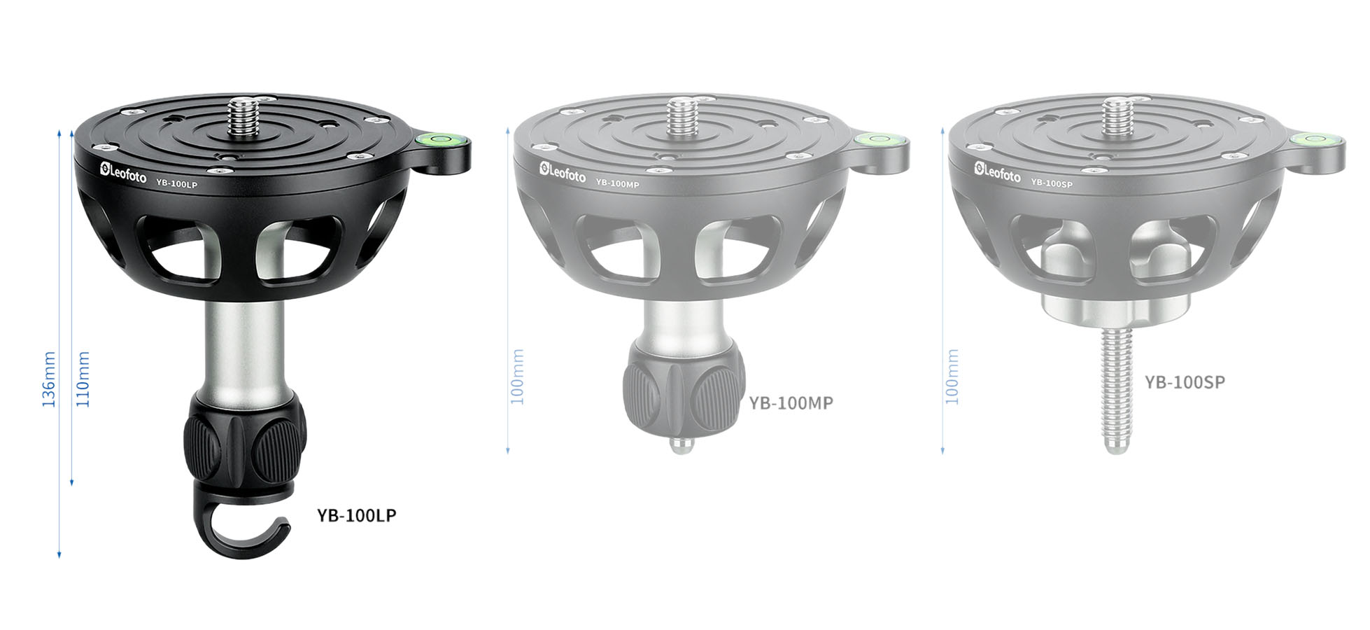 Leofoto YB-100 Nivellier-Kalotte für 100 mm Halbschalenaufnahmen Leofoto YB-100 Nivellier-Kalotte für 100 mm Halbschalenaufnahmen