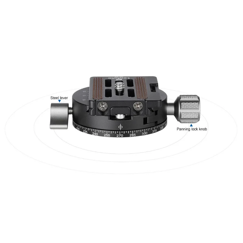 Leofoto RH-0 Panorama-Schnellwechselkupplung mit Schnellwechselplatte Leofoto RH-0 Panorama-Schnellwechselkupplung mit Schnellwechselplatte