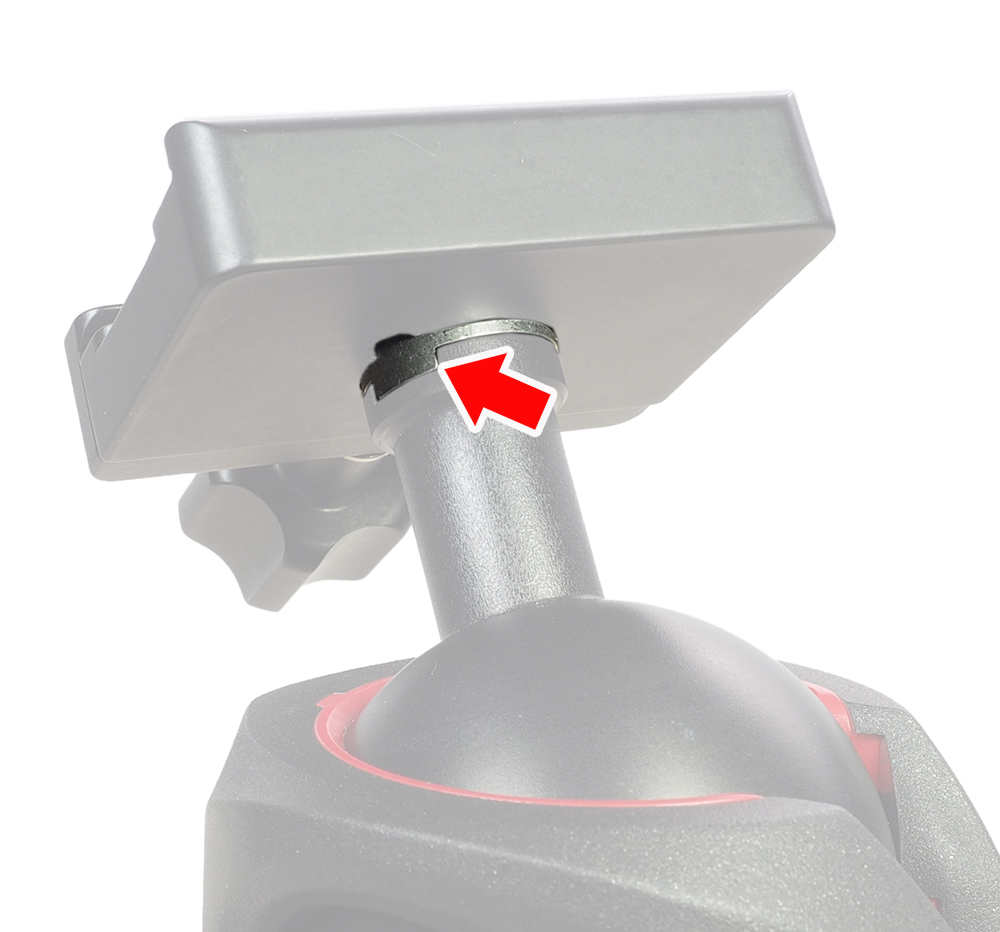 Adapter zur Montage von 38 mm Kupplungen auf Manfrotto Kugelköpfen MH05*M0 und Neiger MH055-M8 Adapter zur Montage von 38 mm Kupplungen auf Manfrotto Kugelköpfen MH05*M0 und Neiger MH055-M8