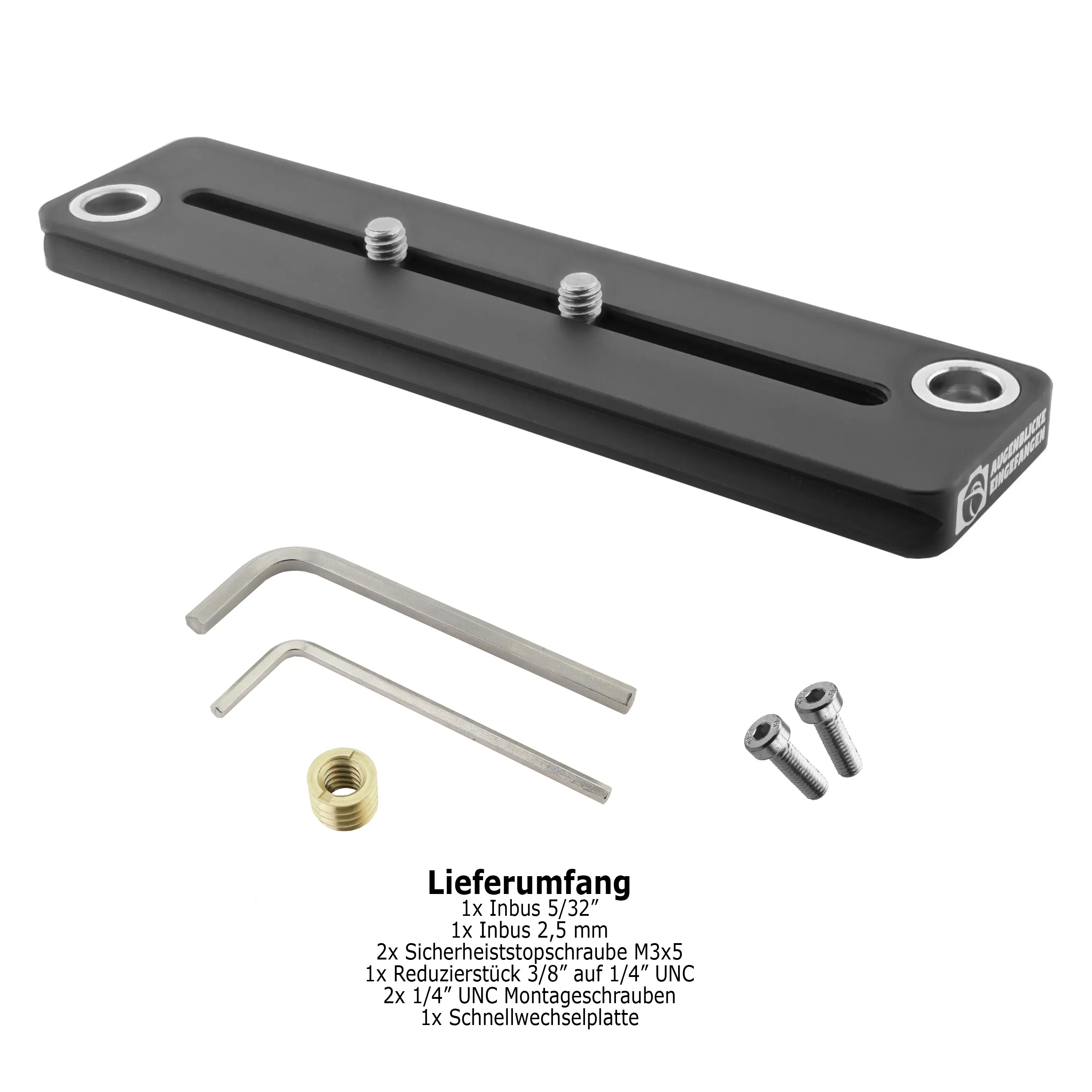 Objektivplatte Universal OP-160 (160 mm) mit 2 x QD-Aufnahme Objektivplatte Universal OP-160 (160 mm) mit 2 x QD-Aufnahme