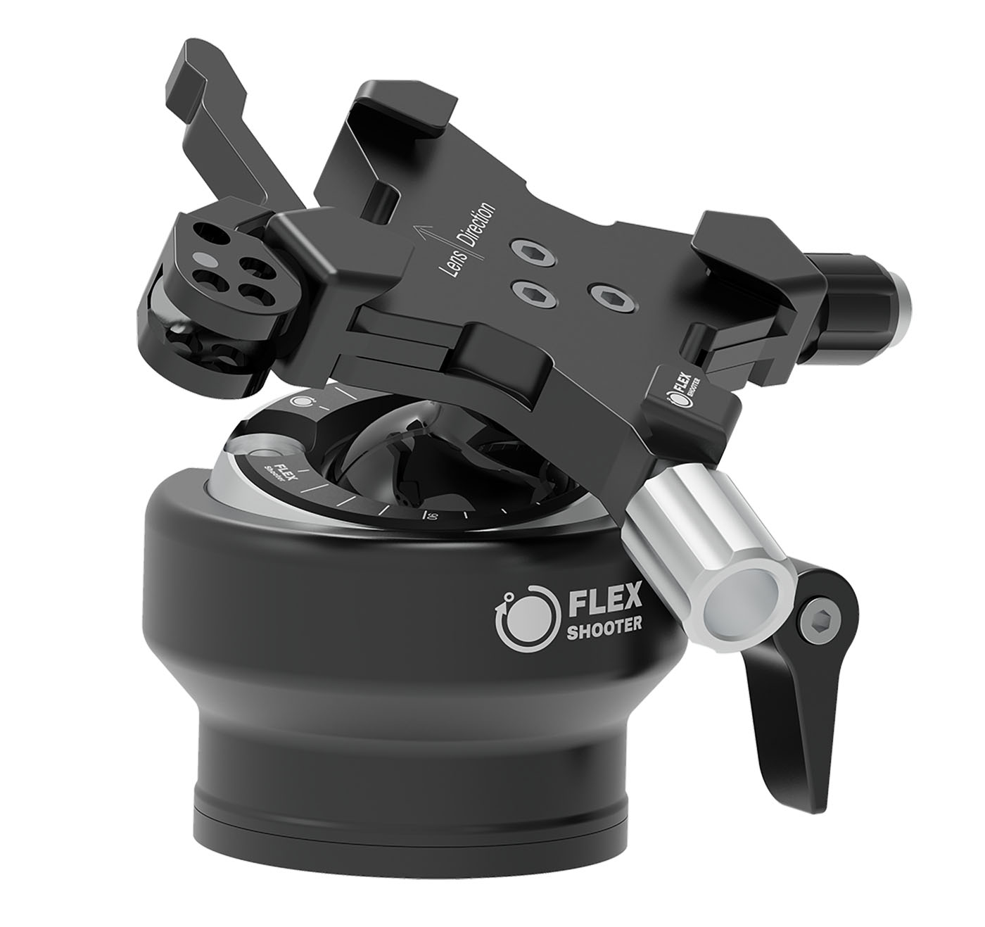 FLEXSHOOTER Mini mit Hebelklemme (Silber)