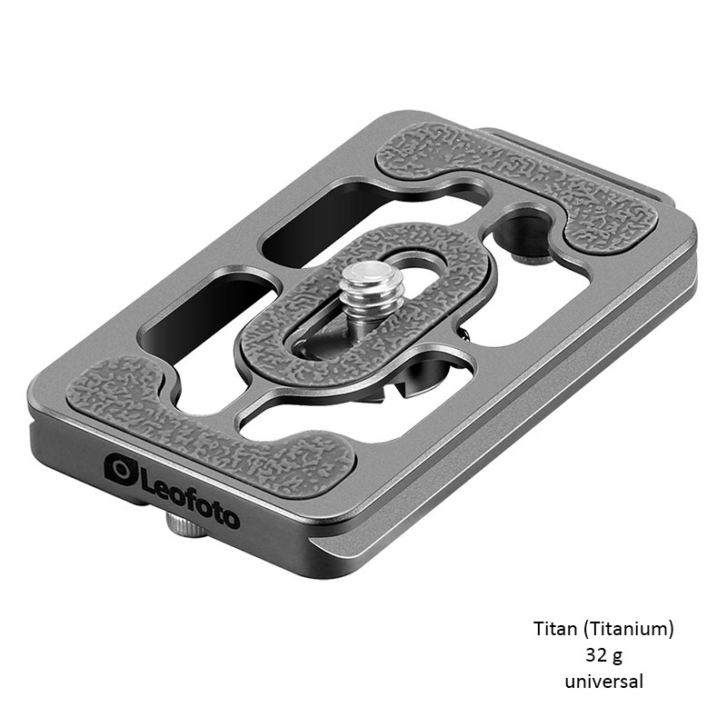 Leofoto NP-65T Universal-Schnellwechsel-Kameraplatte aus Titan (Silber)