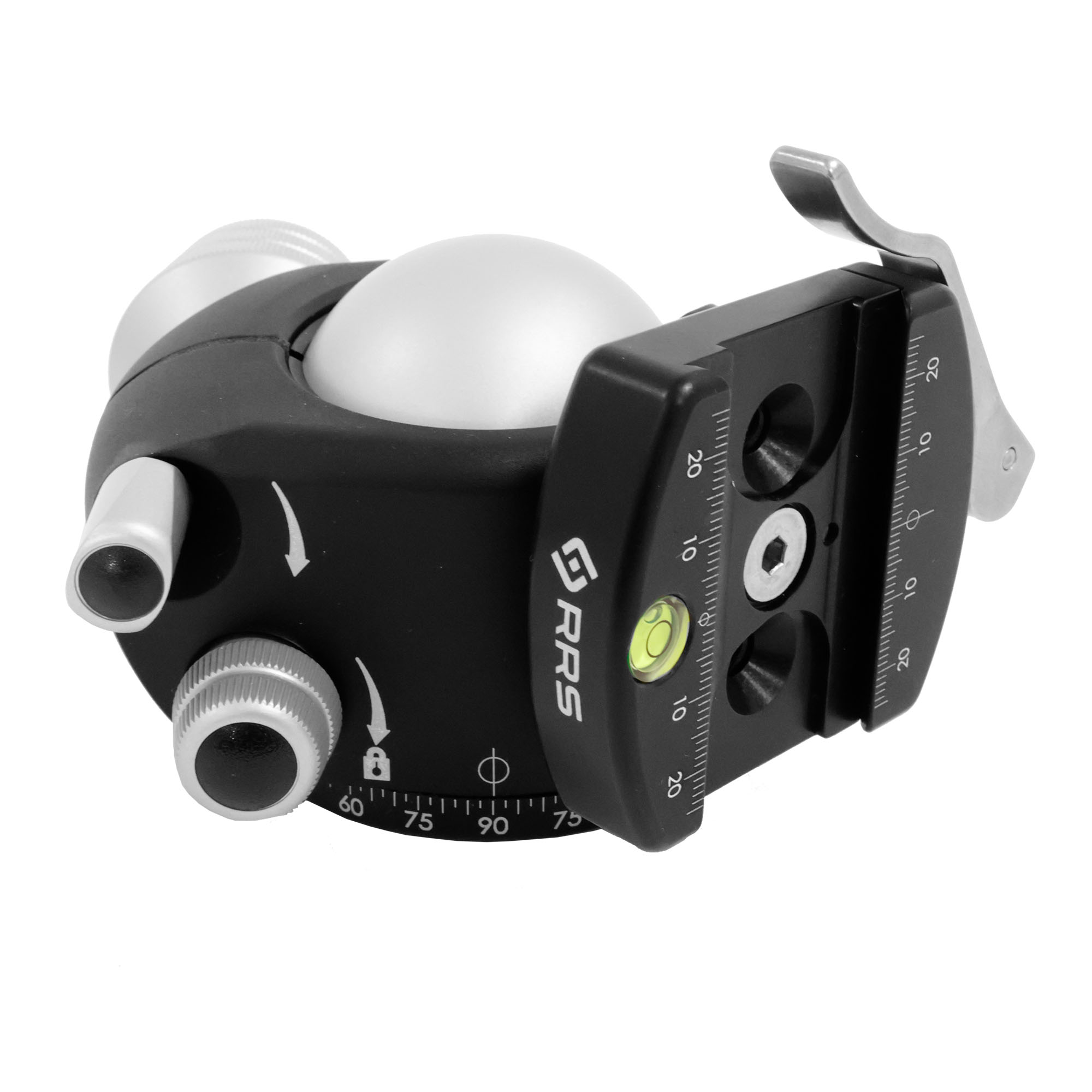 Really Right Stuff BH-55 LR - Kugelkopf mit B2 LR II Schnellwechselklemme mit Klemmhebel Really Right Stuff BH-55 LR - Kugelkopf mit B2 LR II Schnellwechselklemme mit Klemmhebel