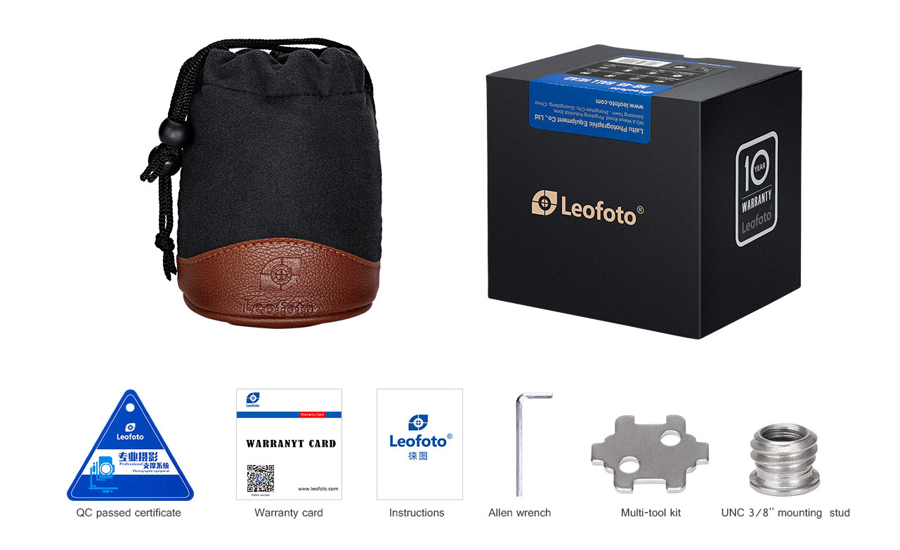 Leofoto LH-55R Kugelkopf mit Panorama-Klemme & NP-60 Kameraplatte Leofoto LH-55R Kugelkopf mit Panorama-Klemme & NP-60 Kameraplatte