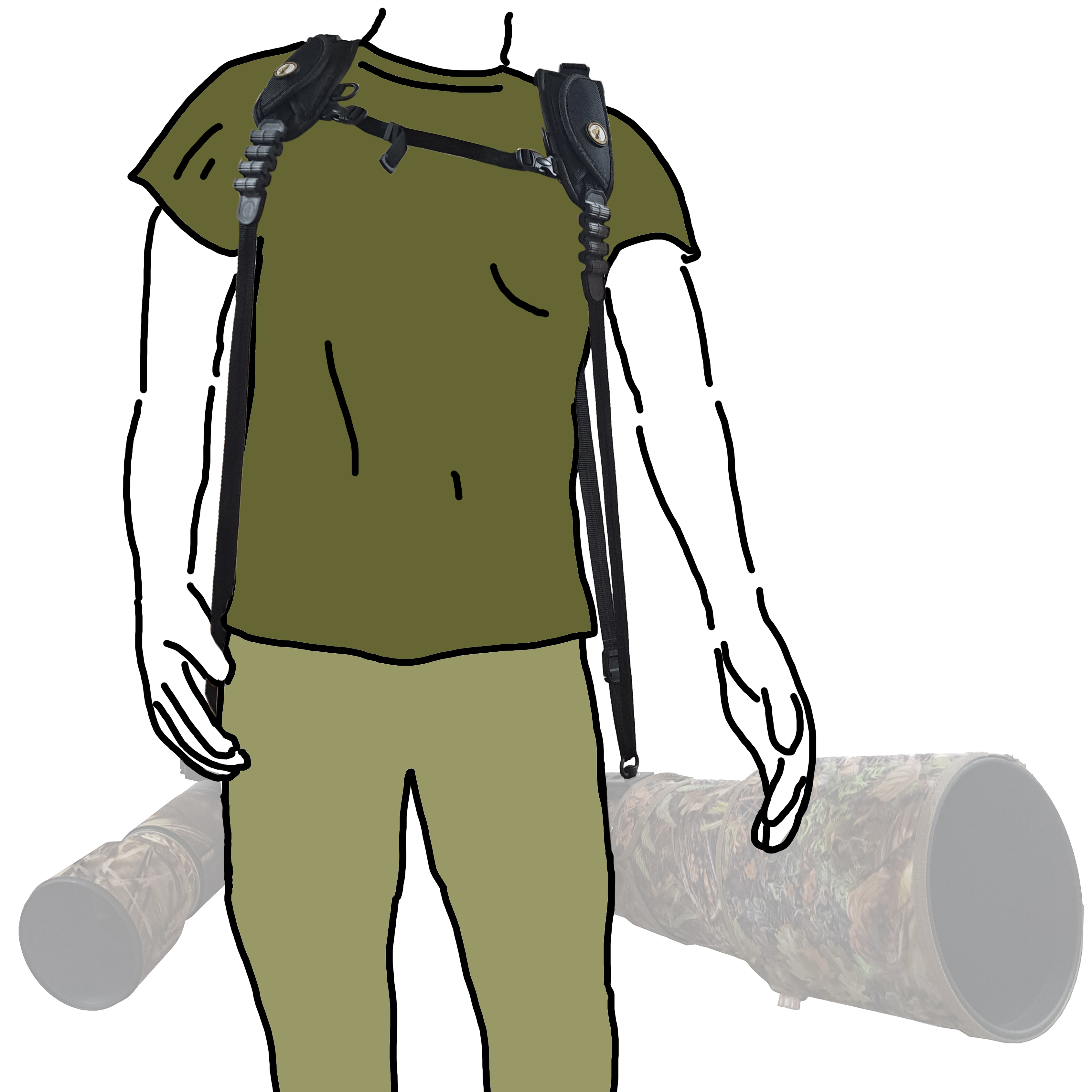 QD-Set: SUN-SNIPER Rotaball DPH - DOUBLE-PLUS-HARNESS mit 2 x Magpul QD Adapter QD-Set: SUN-SNIPER Rotaball DPH - DOUBLE-PLUS-HARNESS mit 2 x Magpul QD Adapter