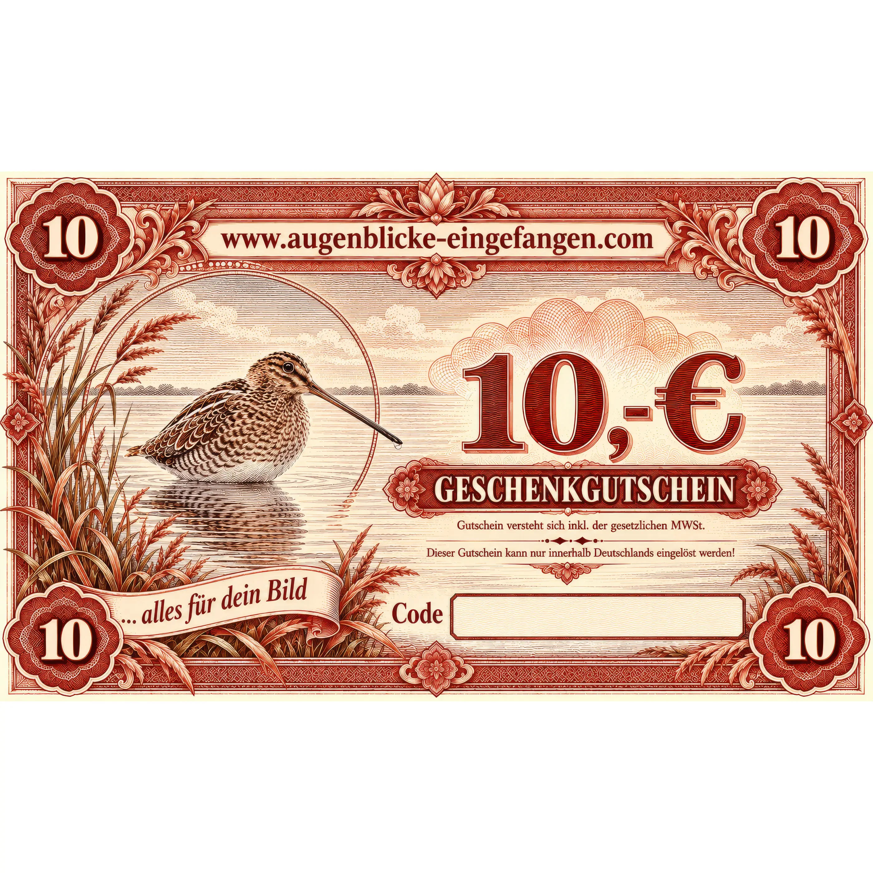 Geschenkgutschein - 10 Euro