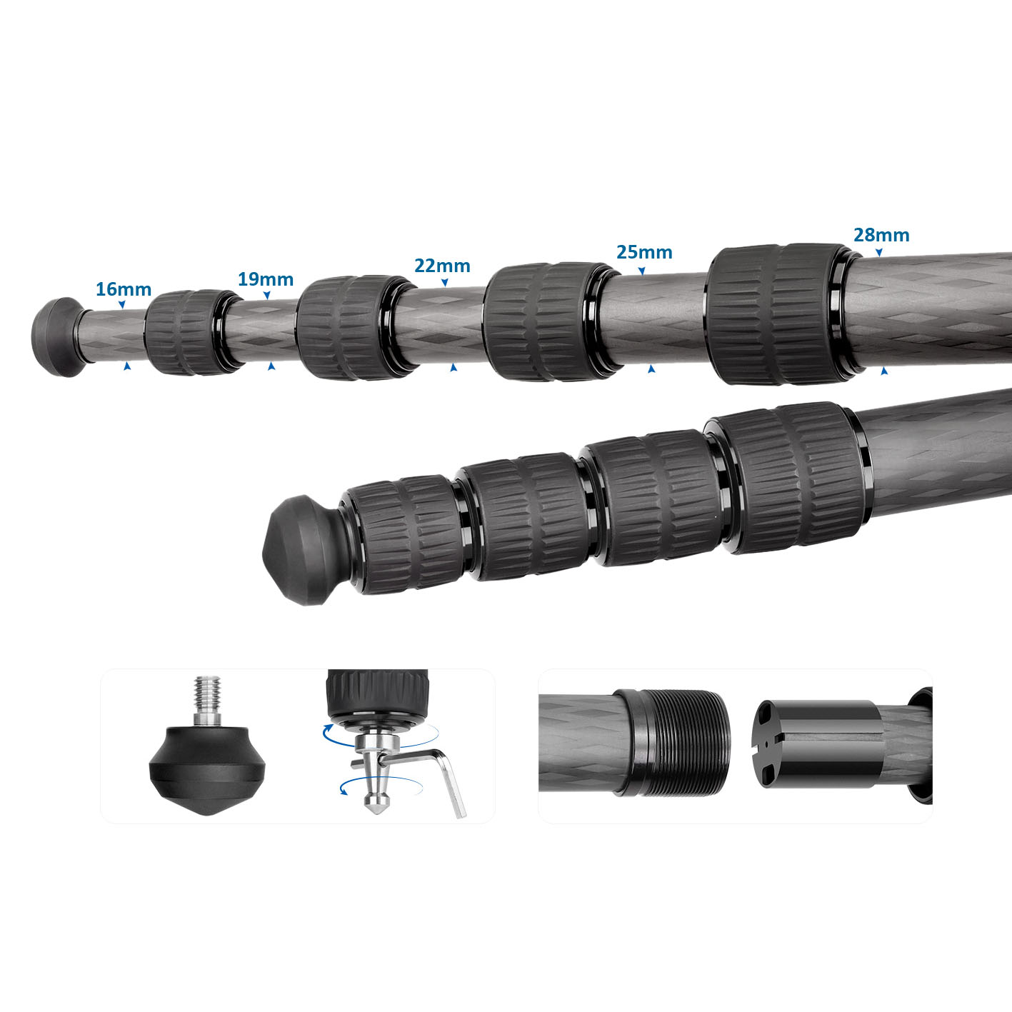 Leofoto Ranger LS-285C Karbon-Stativ mit Kugelkopf LH-36 Leofoto Ranger LS-285C Karbon-Stativ mit Kugelkopf LH-36