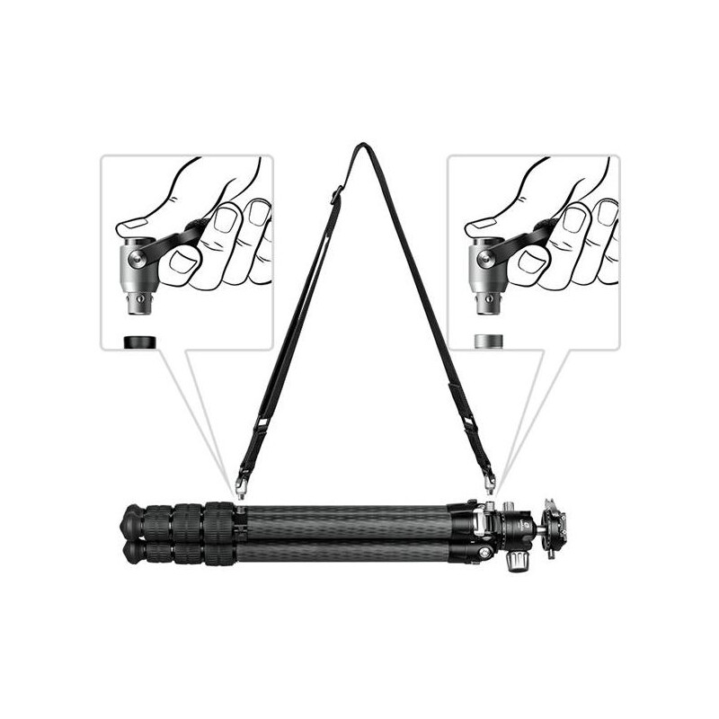 Leofoto QDM-1 QD socket 1/4" mount for carrying strap - 1/4" 20 UNC - Mounting Thread: 1/4" 20 UNC