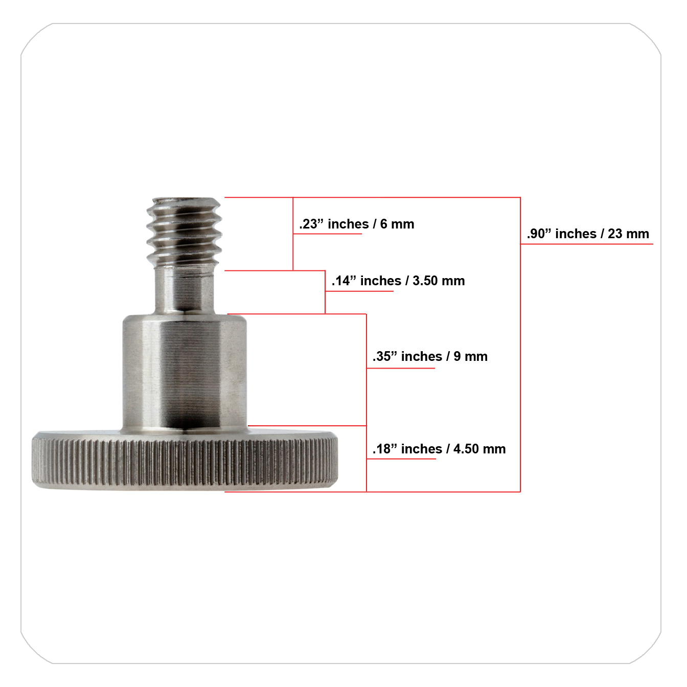 Pro Media Gear ST Camera Plate Captive 1/4-" UNC Thumb Screw Pro Media Gear ST Camera Plate Captive 1/4-" UNC Thumb Screw