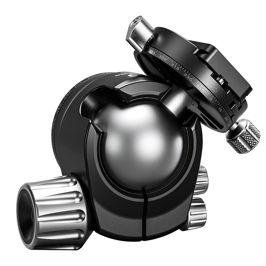 Leofoto LH-55R Kugelkopf mit Panorama-Klemme & NP-60 Kameraplatte Leofoto LH-55R Kugelkopf mit Panorama-Klemme & NP-60 Kameraplatte