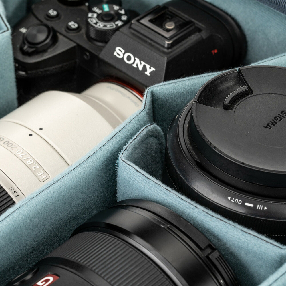 Shimoda Core Unit Large Mirrorless Modul-Einsatz Usage example (accessories shown are not included in the scope of delivery)