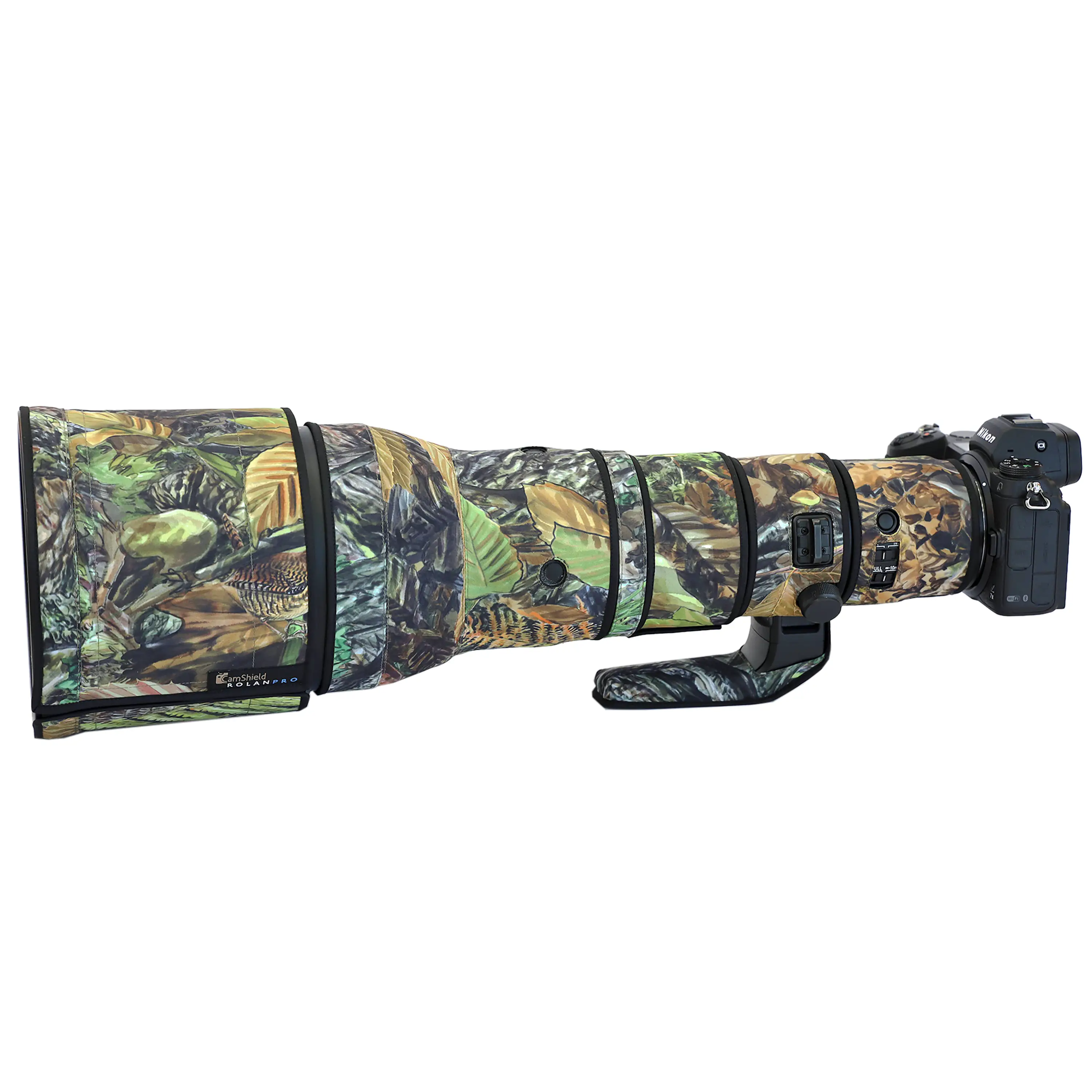 ROLANPRO Objektivschutz für Nikon Z 800 f/6.3 VR S - Tarnfarben & Waterproof ROLANPRO Objektivschutz für Nikon Z 800 f/6.3 VR S - Tarnfarben & Waterproof