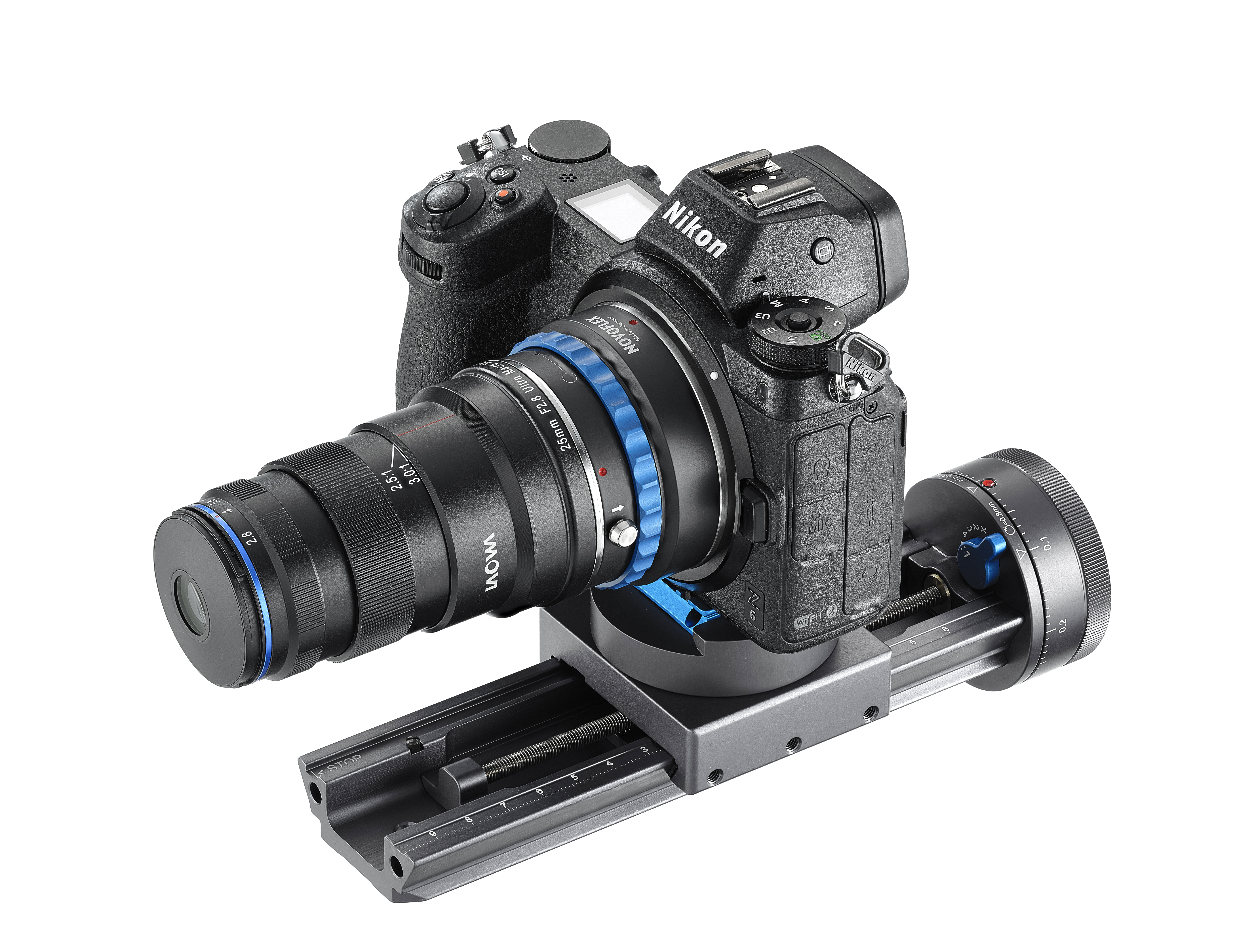 Novoflex Castel-M Einstellschlitten mit Fokusrad & Rasterungen Novoflex Castel-M Einstellschlitten mit Fokusrad & Rasterungen