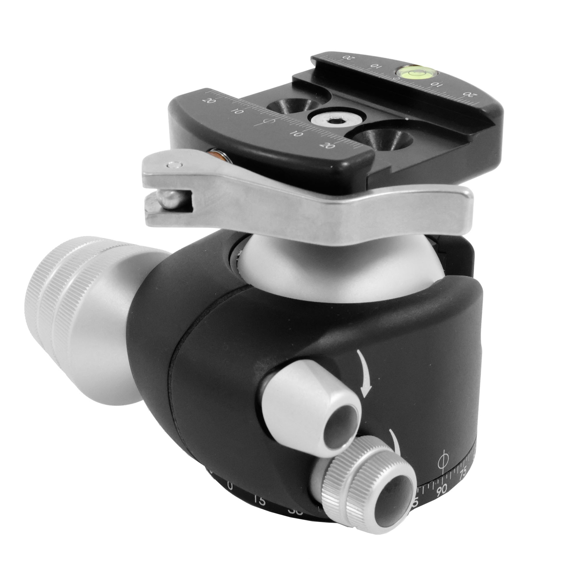 Really Right Stuff BH-55 LR - Kugelkopf mit B2 LR II Schnellwechselklemme mit Klemmhebel Really Right Stuff BH-55 LR - Kugelkopf mit B2 LR II Schnellwechselklemme mit Klemmhebel